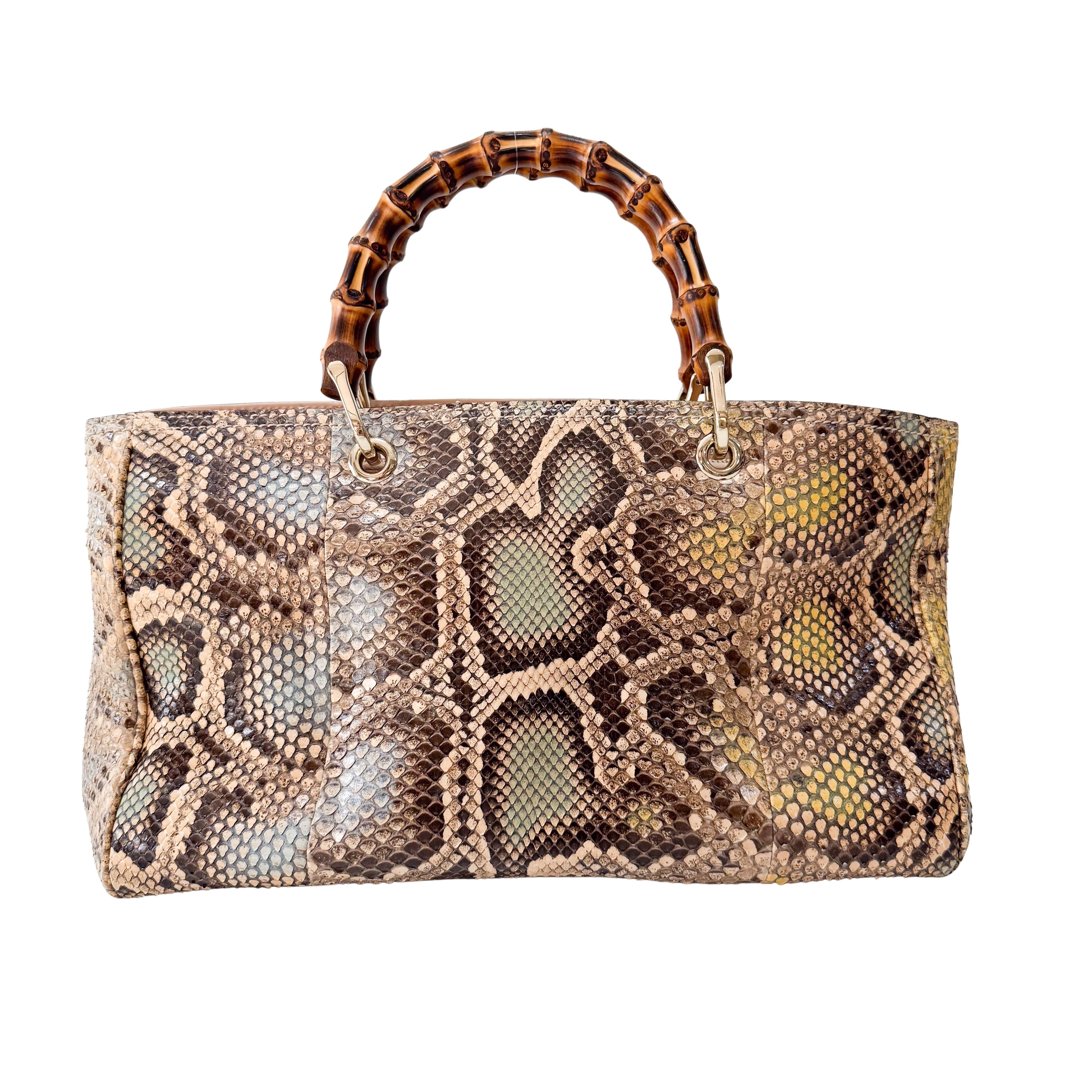 Bamboo Leather Multi-colour Tote