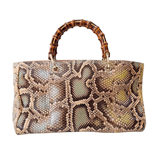 Bamboo Leather Multi-colour Tote