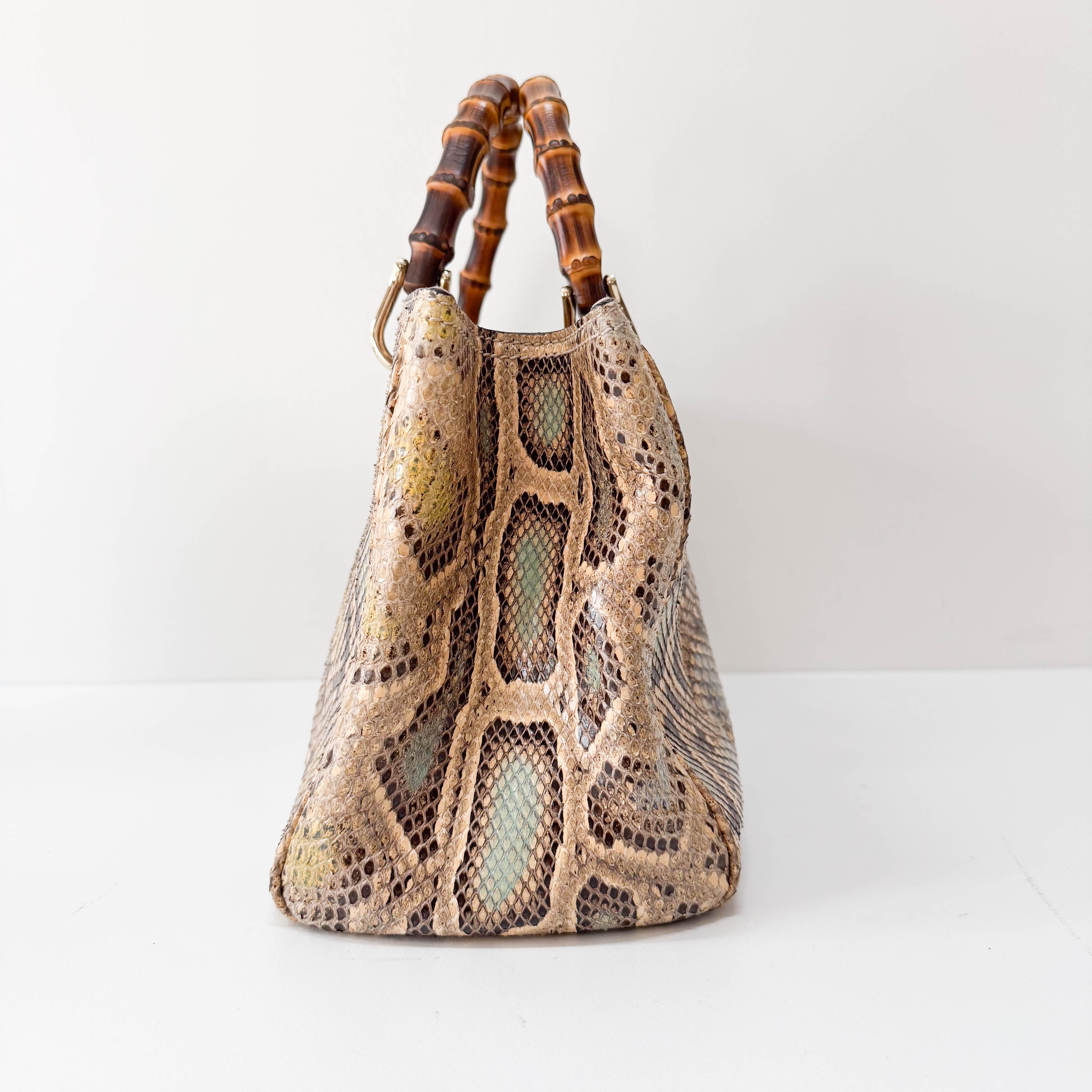 Bamboo Leather Multi-colour Tote