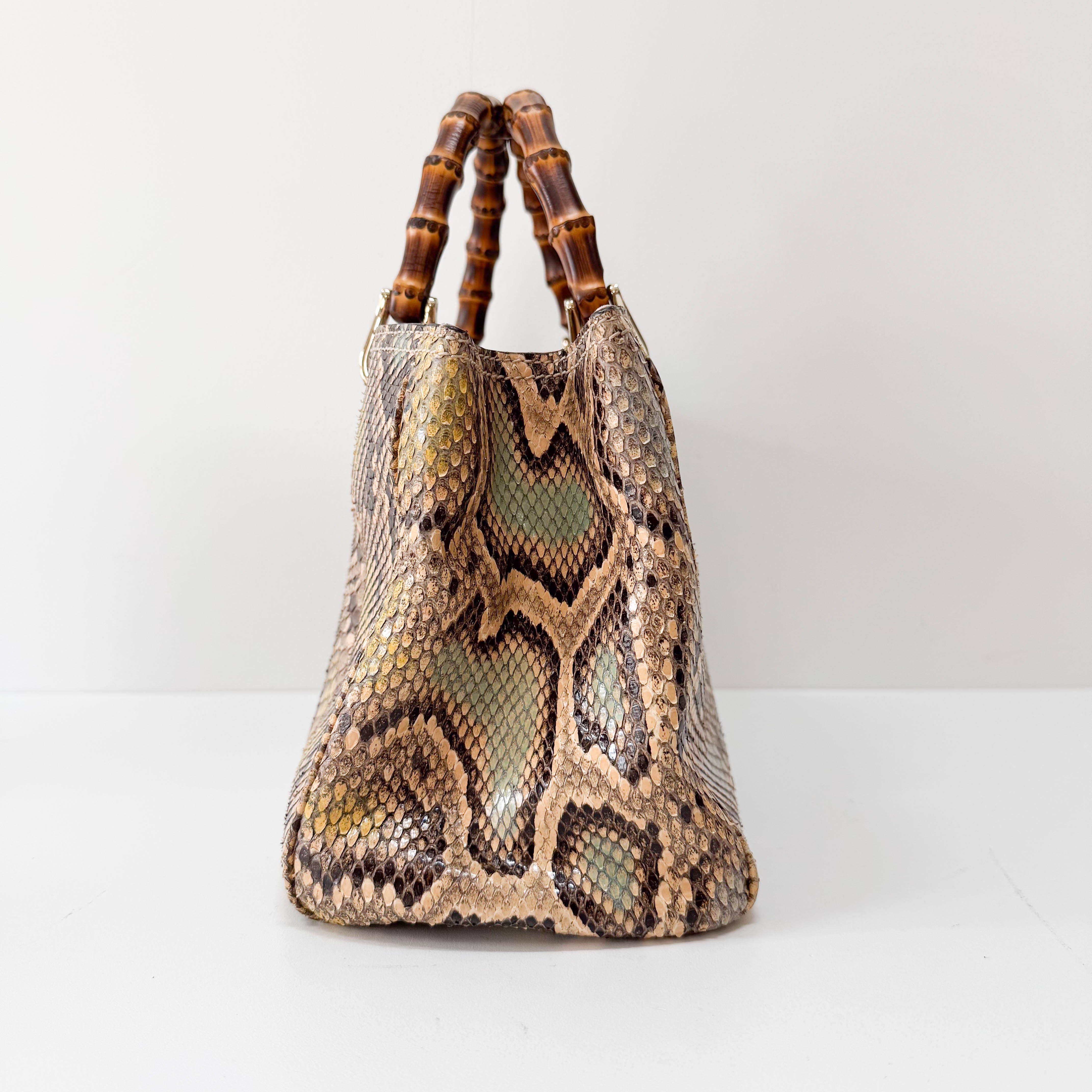 Bamboo Leather Multi-colour Tote