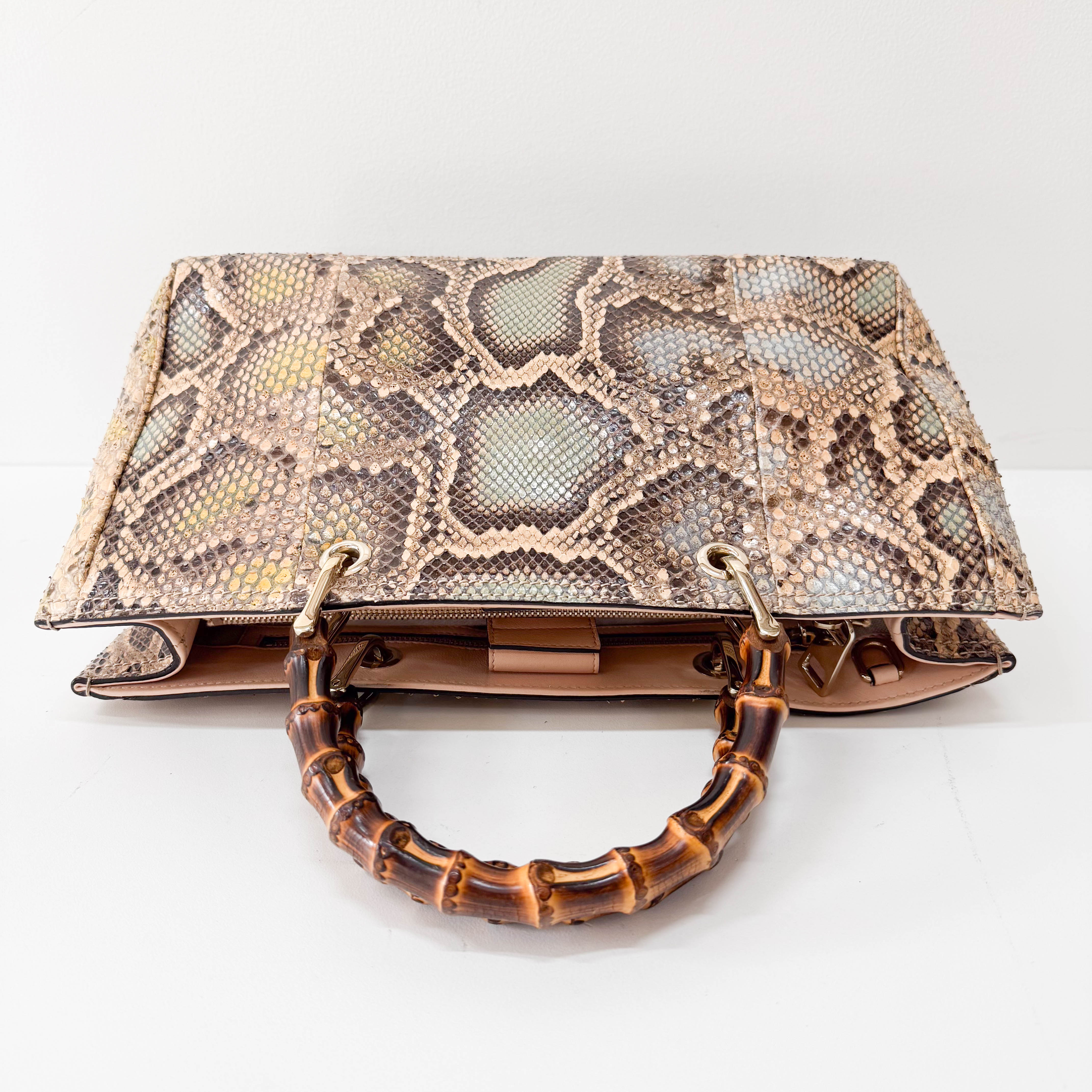 Bamboo Leather Multi-colour Tote