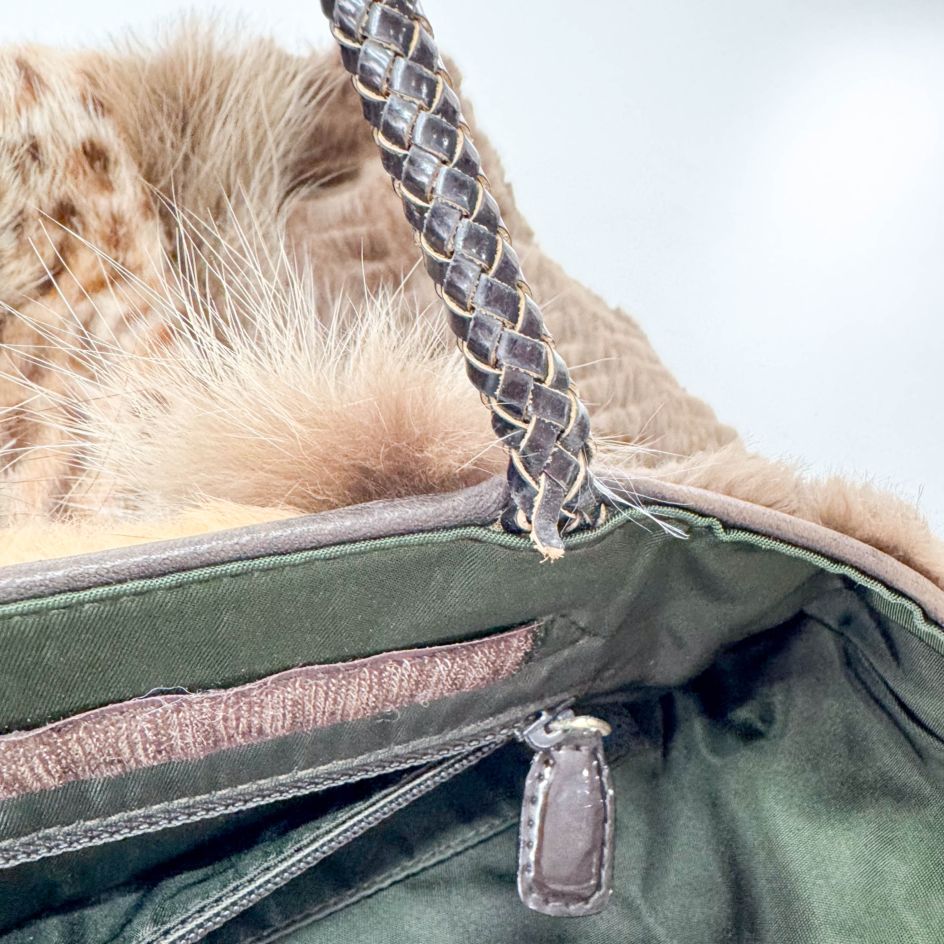 Leopard Print Fur Tote Bag