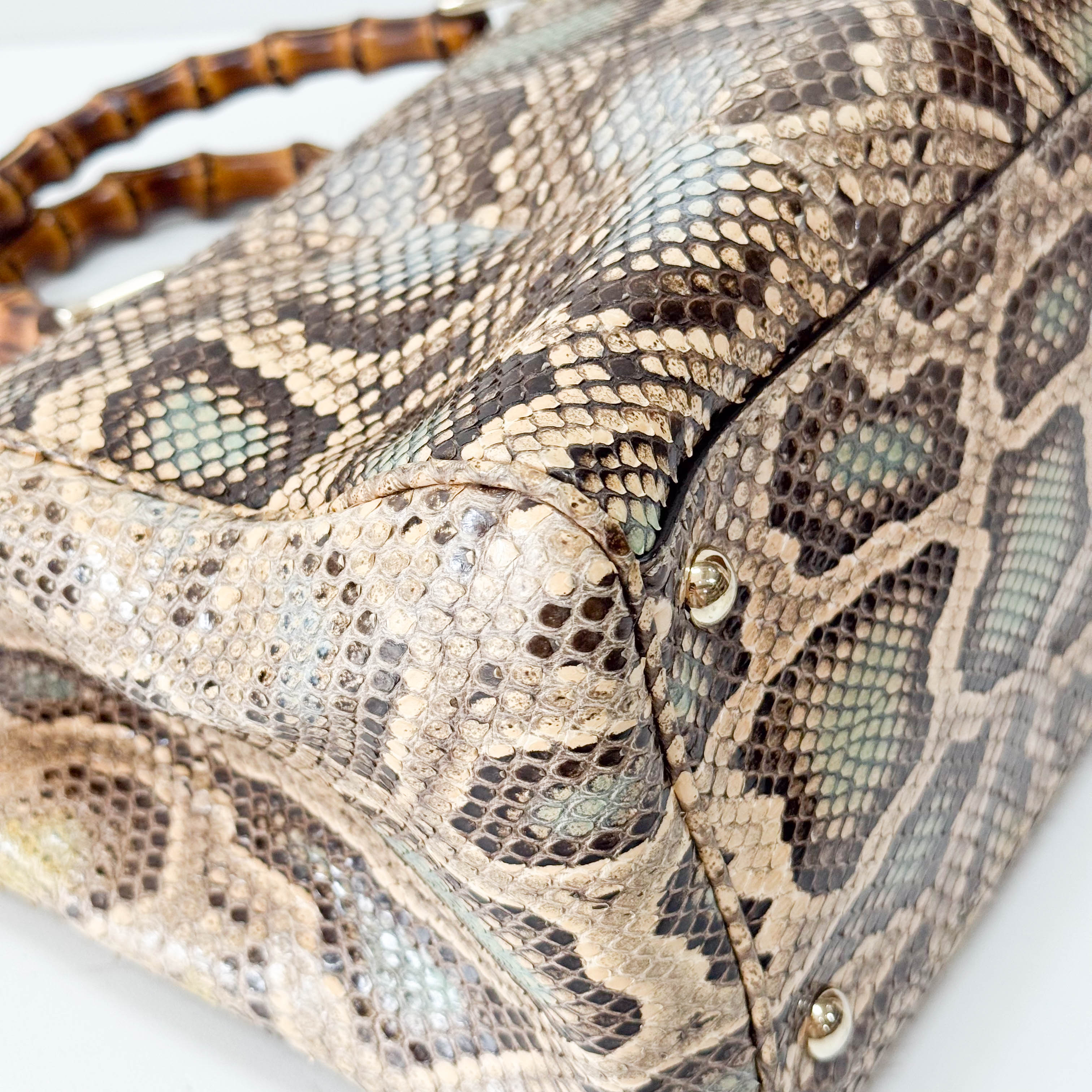 Bamboo Leather Multi-colour Tote