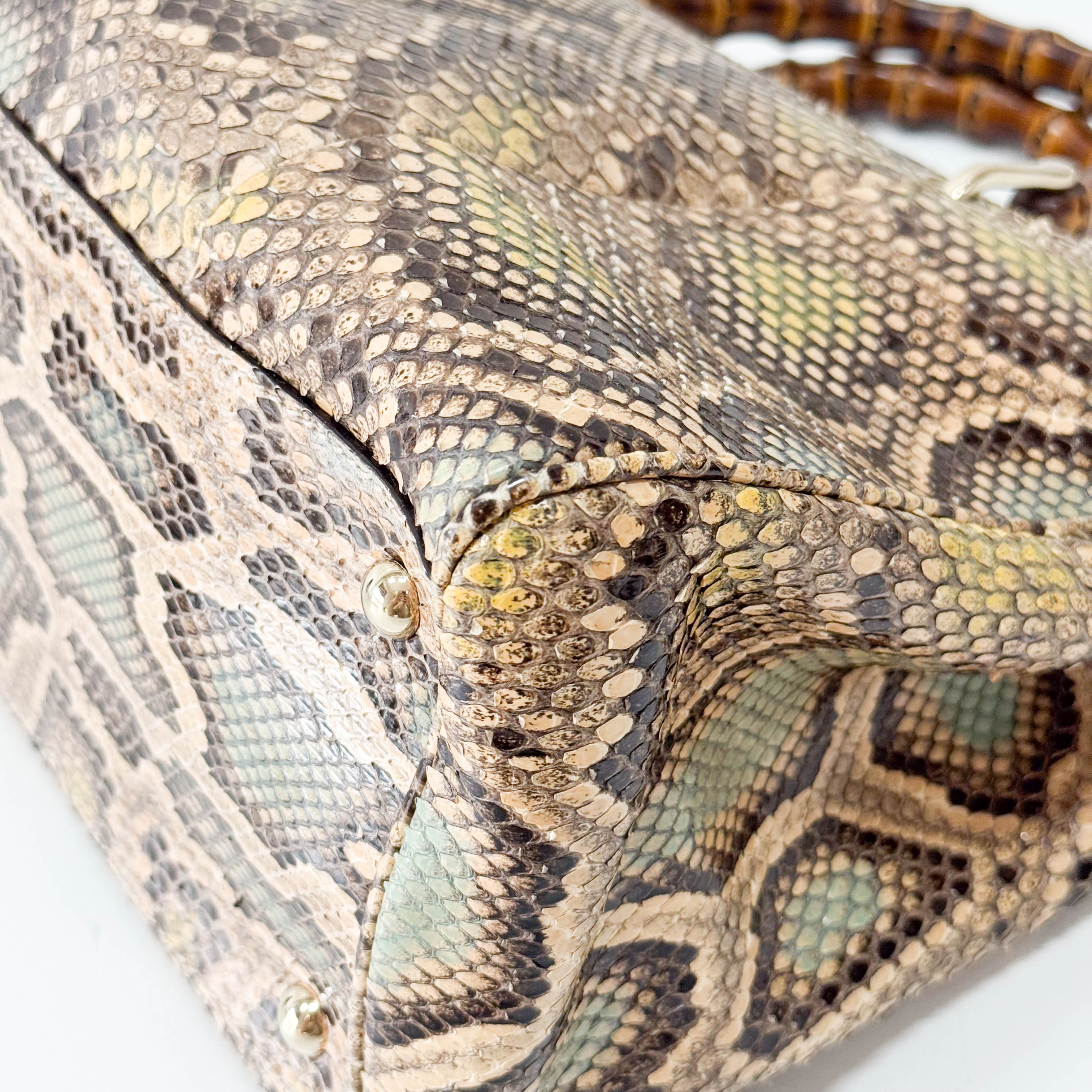 Bamboo Leather Multi-colour Tote