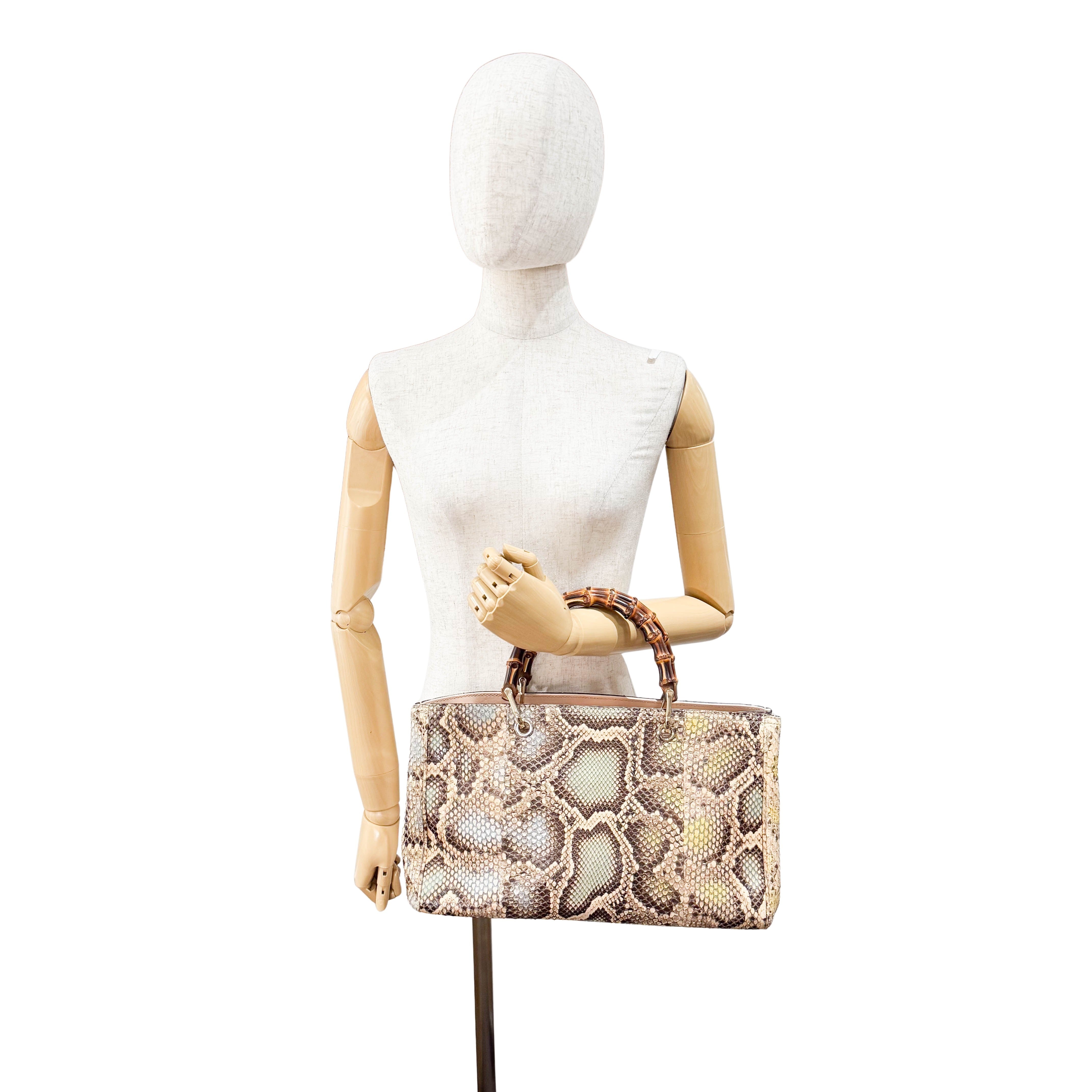 Bamboo Leather Multi-colour Tote