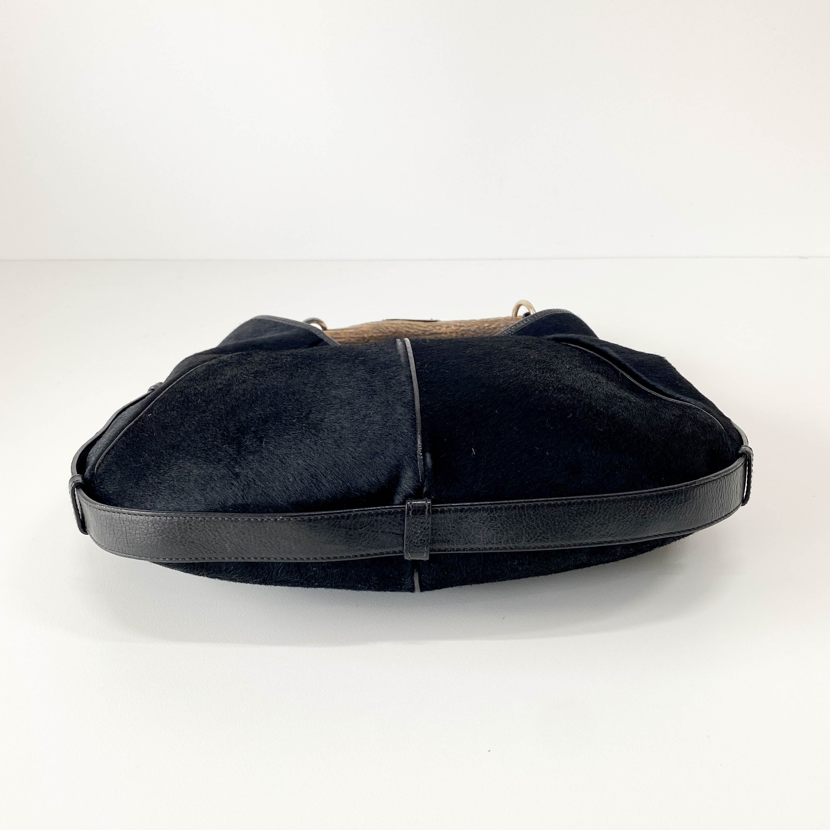 Mombasa Black Pony Hair Handle Bag