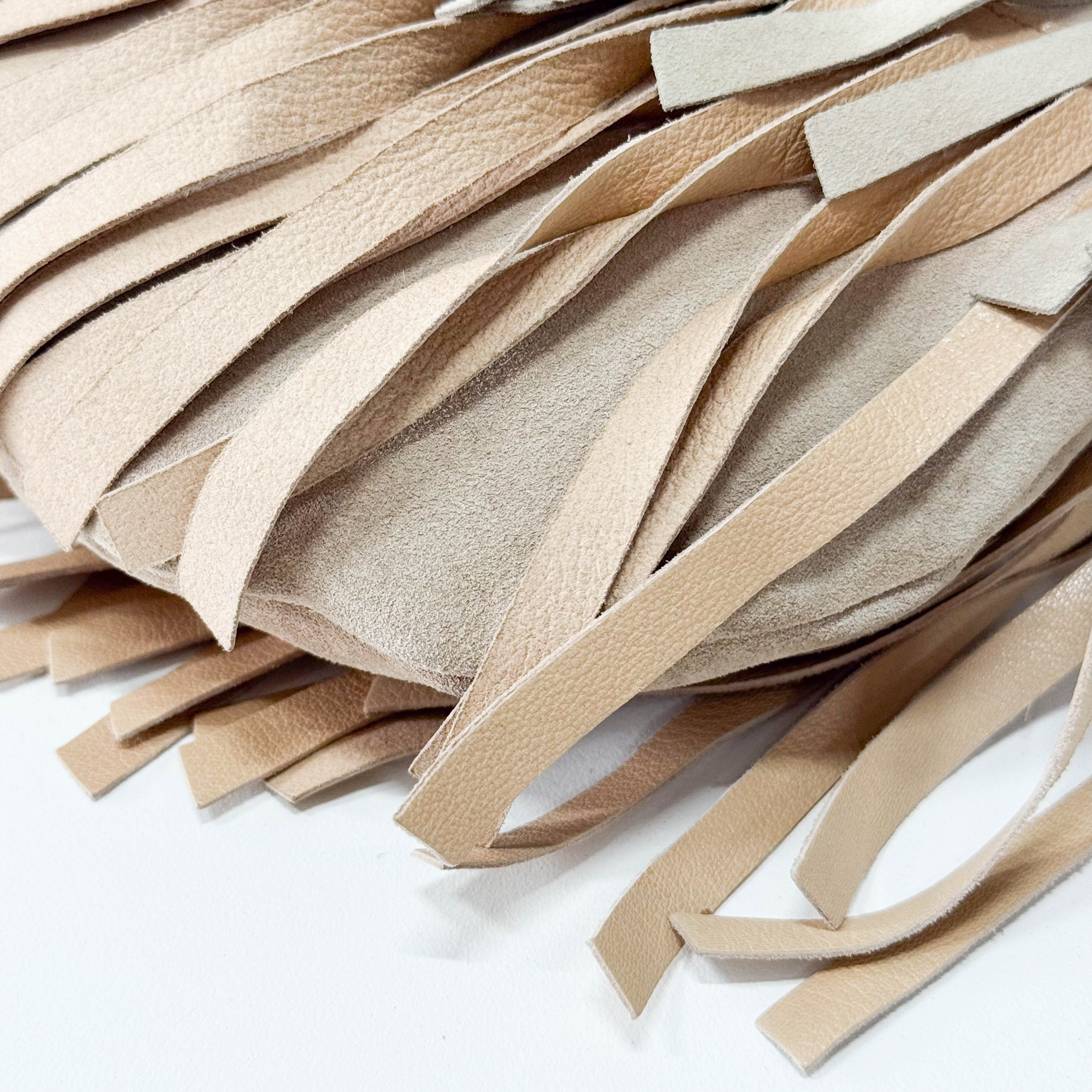 Rive Gauche Beige Suede Fringe Boheme Bag