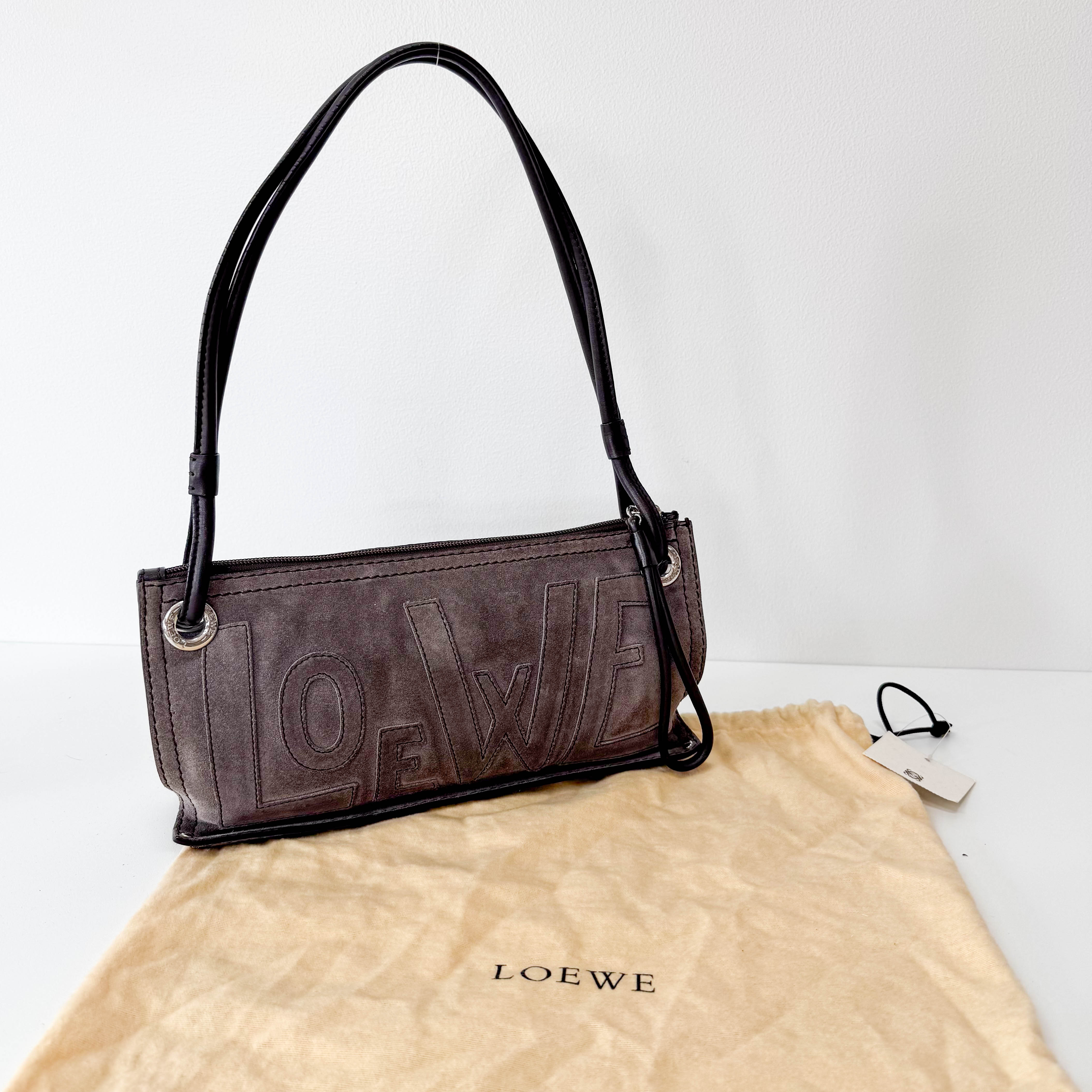 Anagram Grey Suede Bag