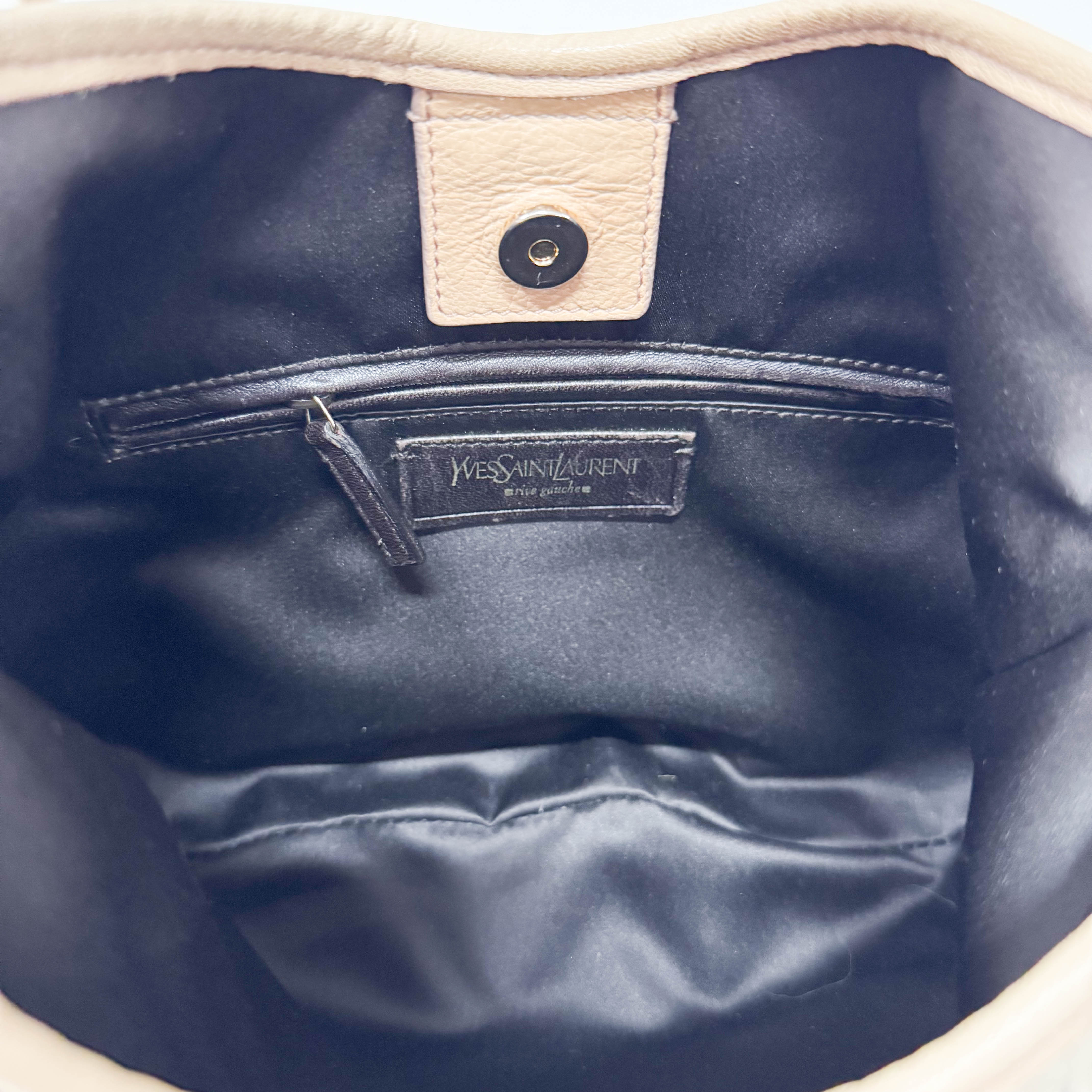 Rive Gauche Beige Suede Fringe Boheme Bag