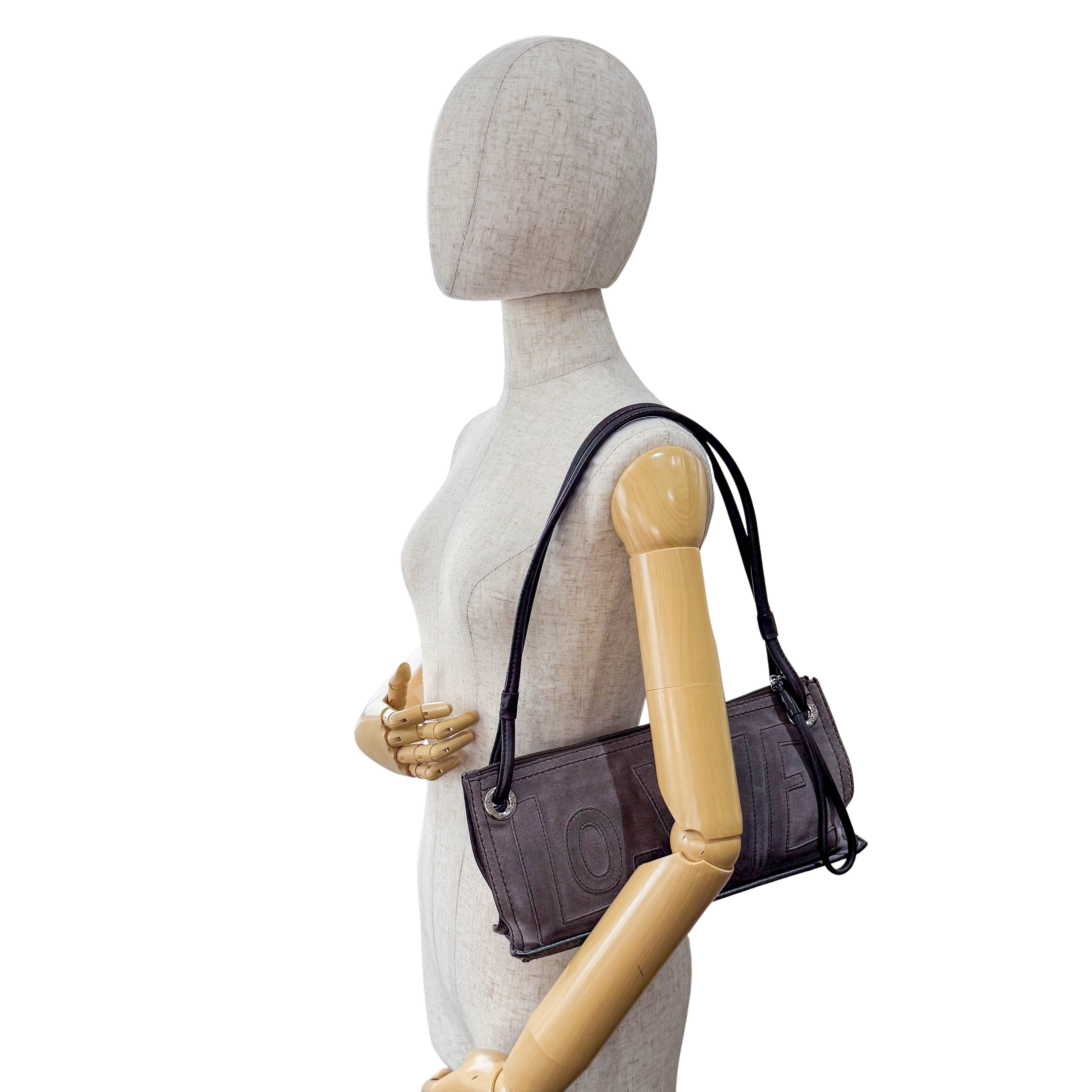 Anagram Grey Suede Bag