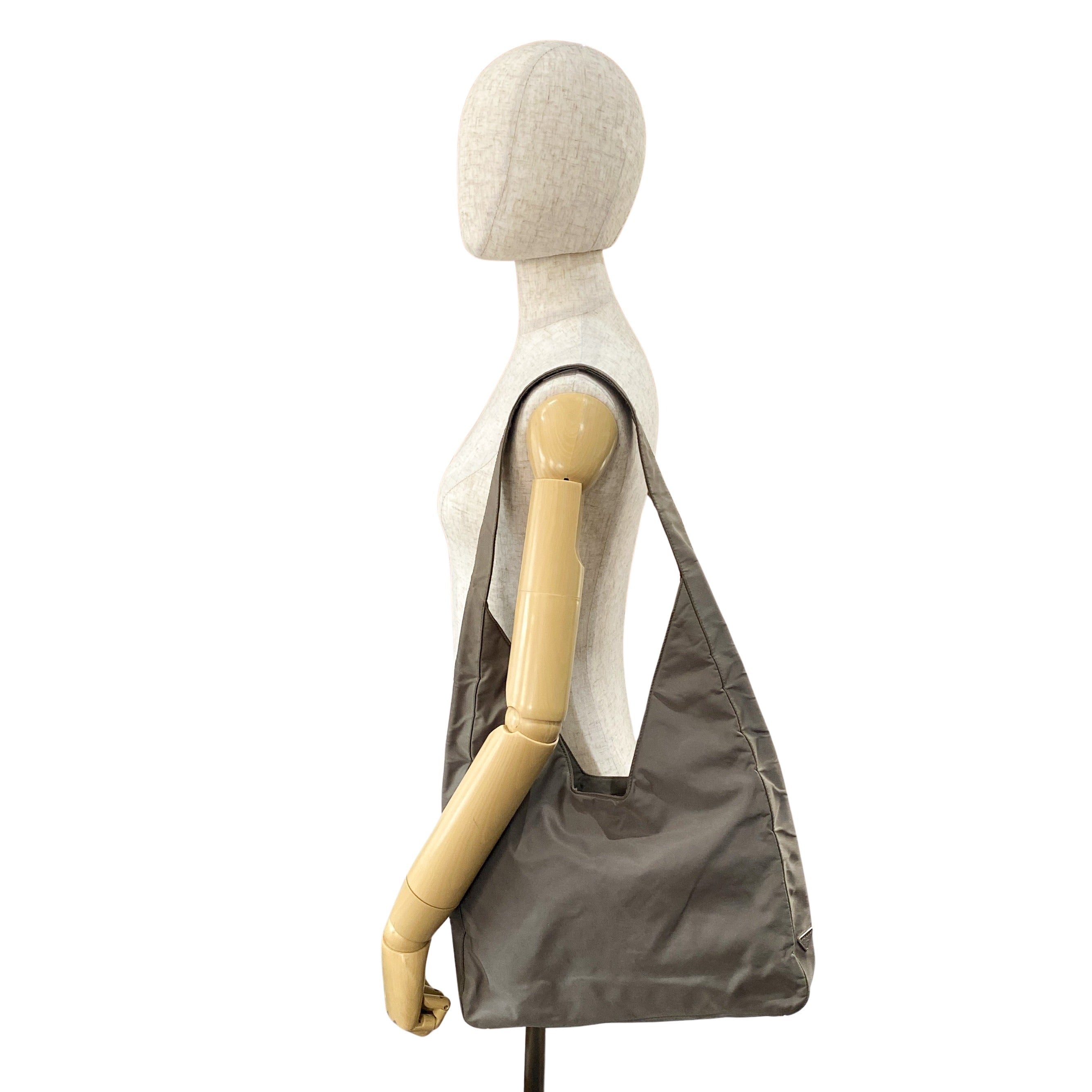 Archive Tessuto Grey Nylon Turnaround Strap Shoulder Bag