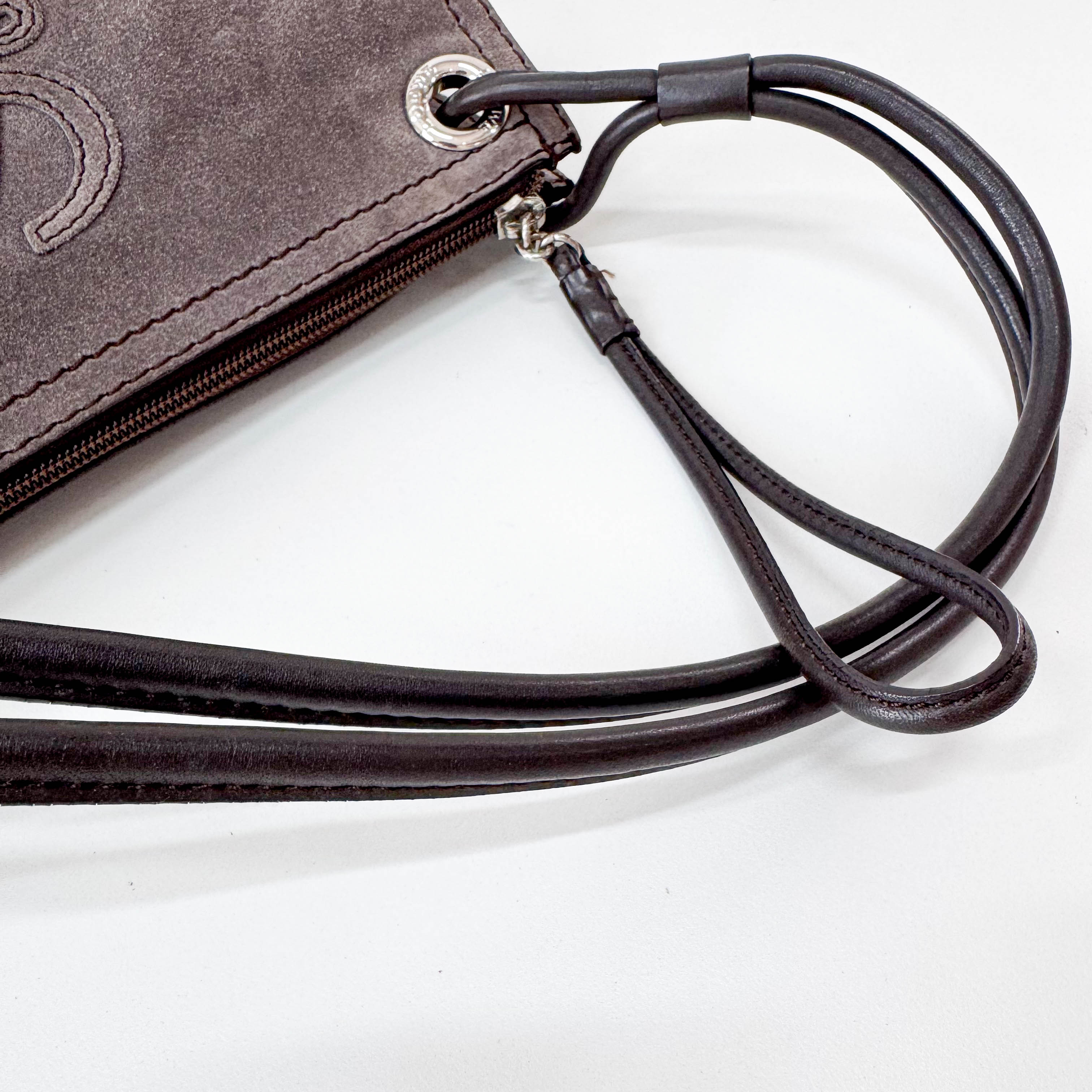 Anagram Grey Suede Bag