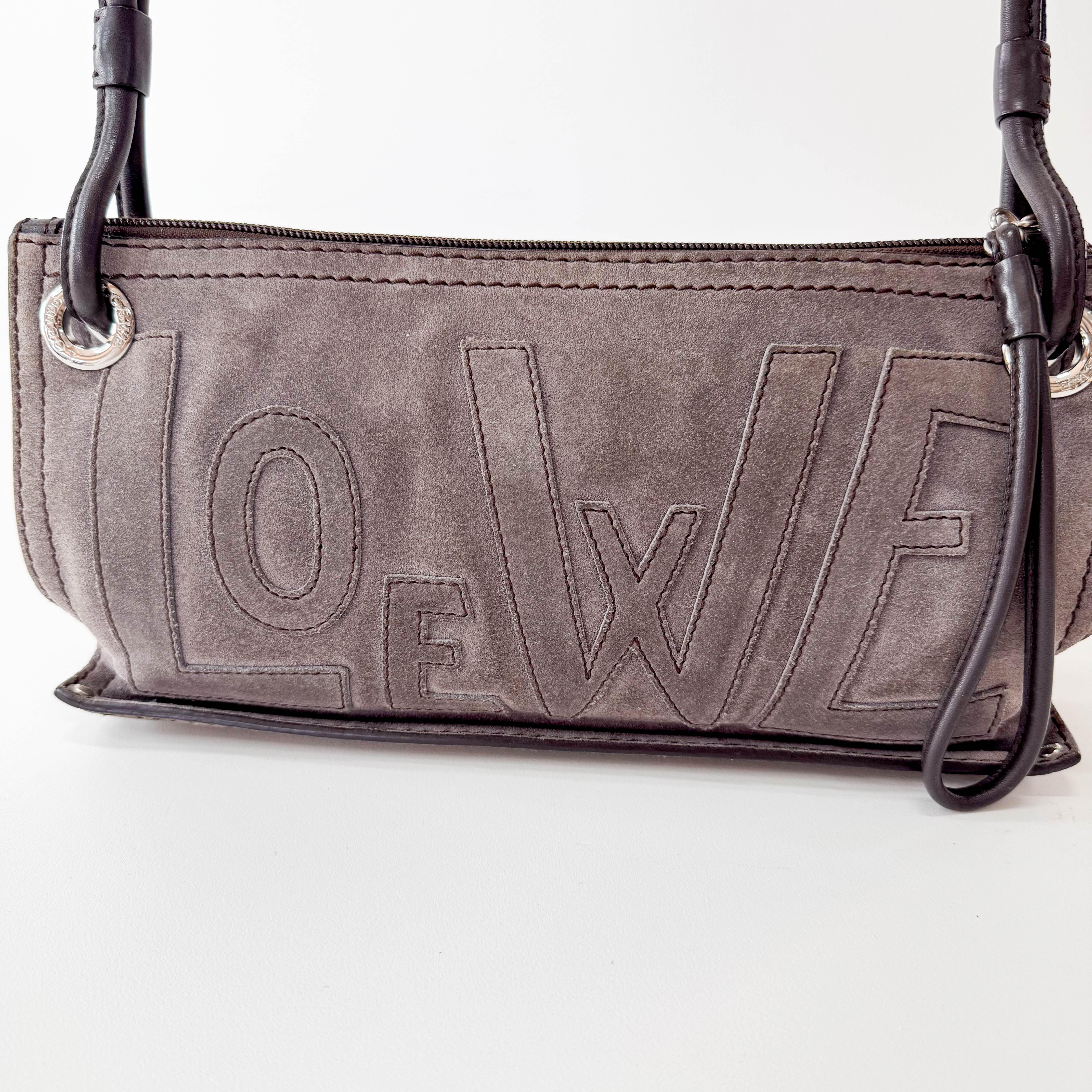Anagram Grey Suede Bag