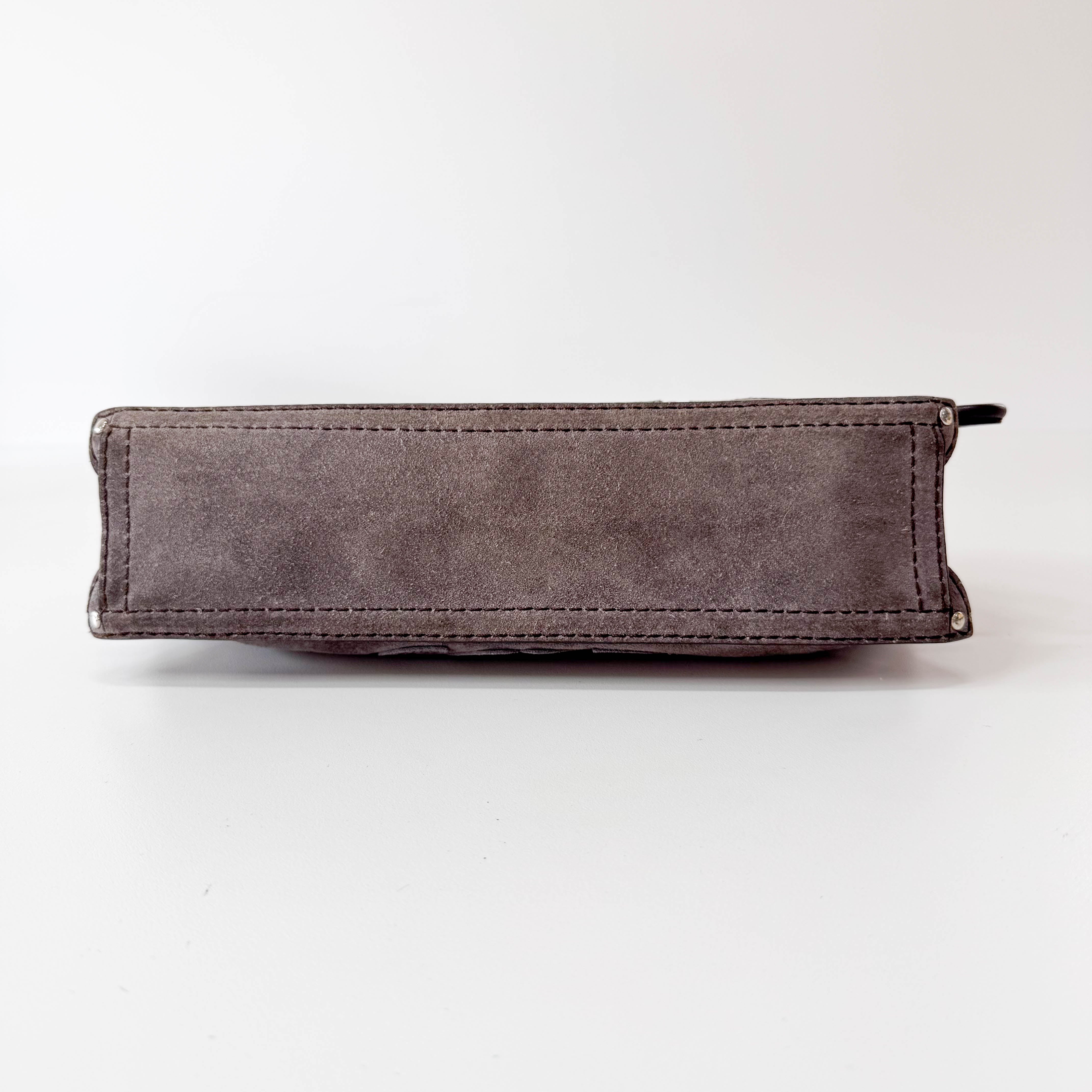 Anagram Grey Suede Bag