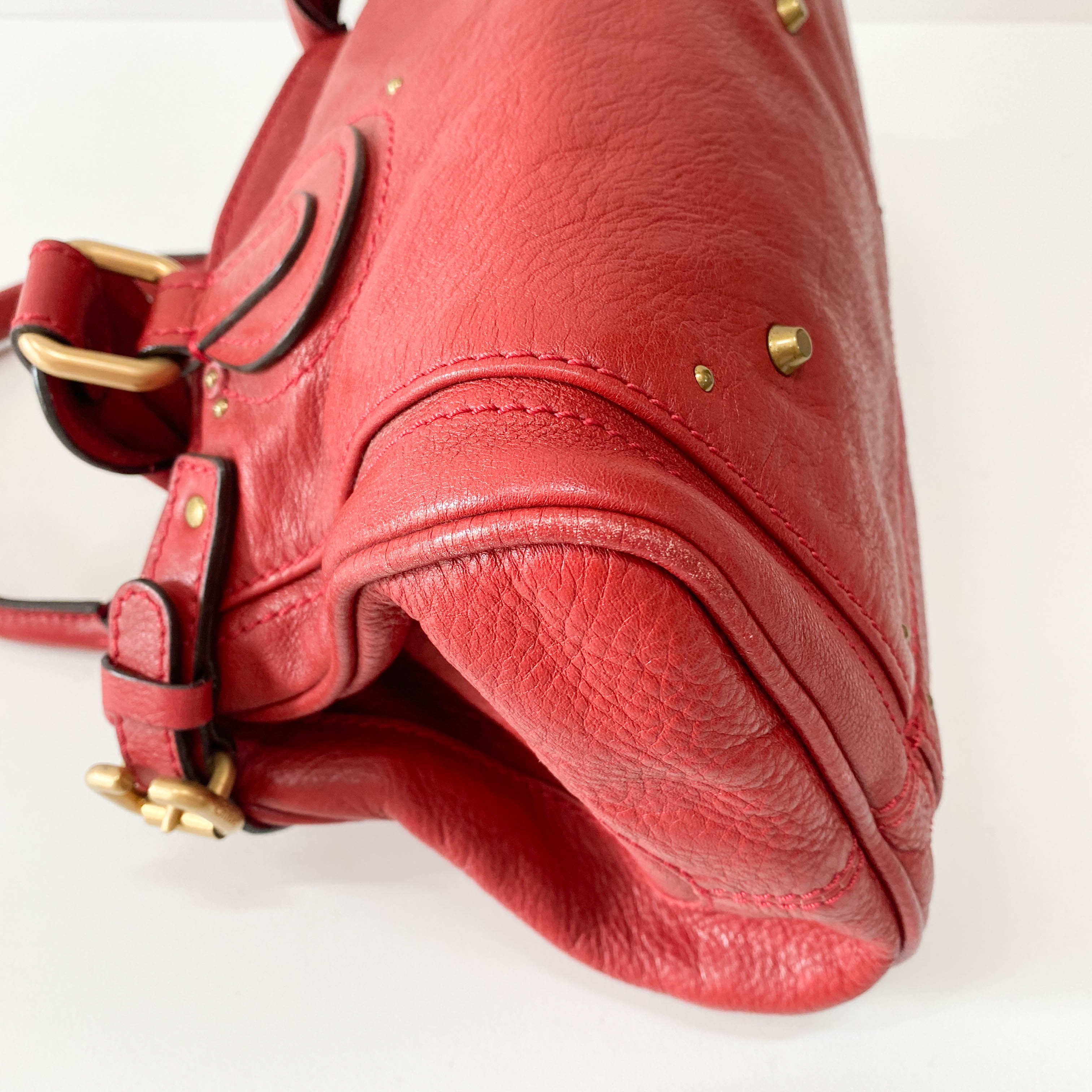 Paddington Red Leather Shoulder Bag
