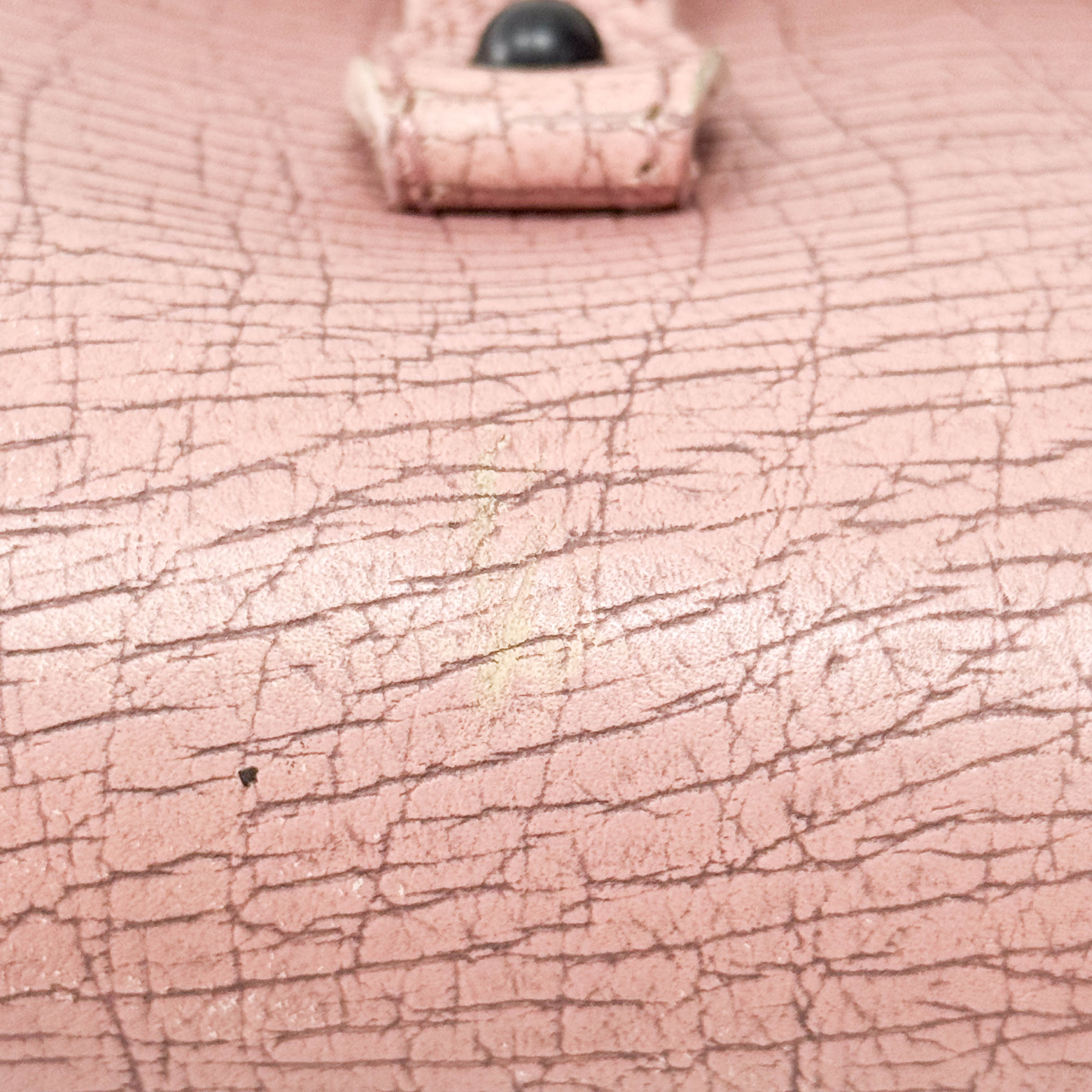 Bamboo Pink Leather Shoulder Bag