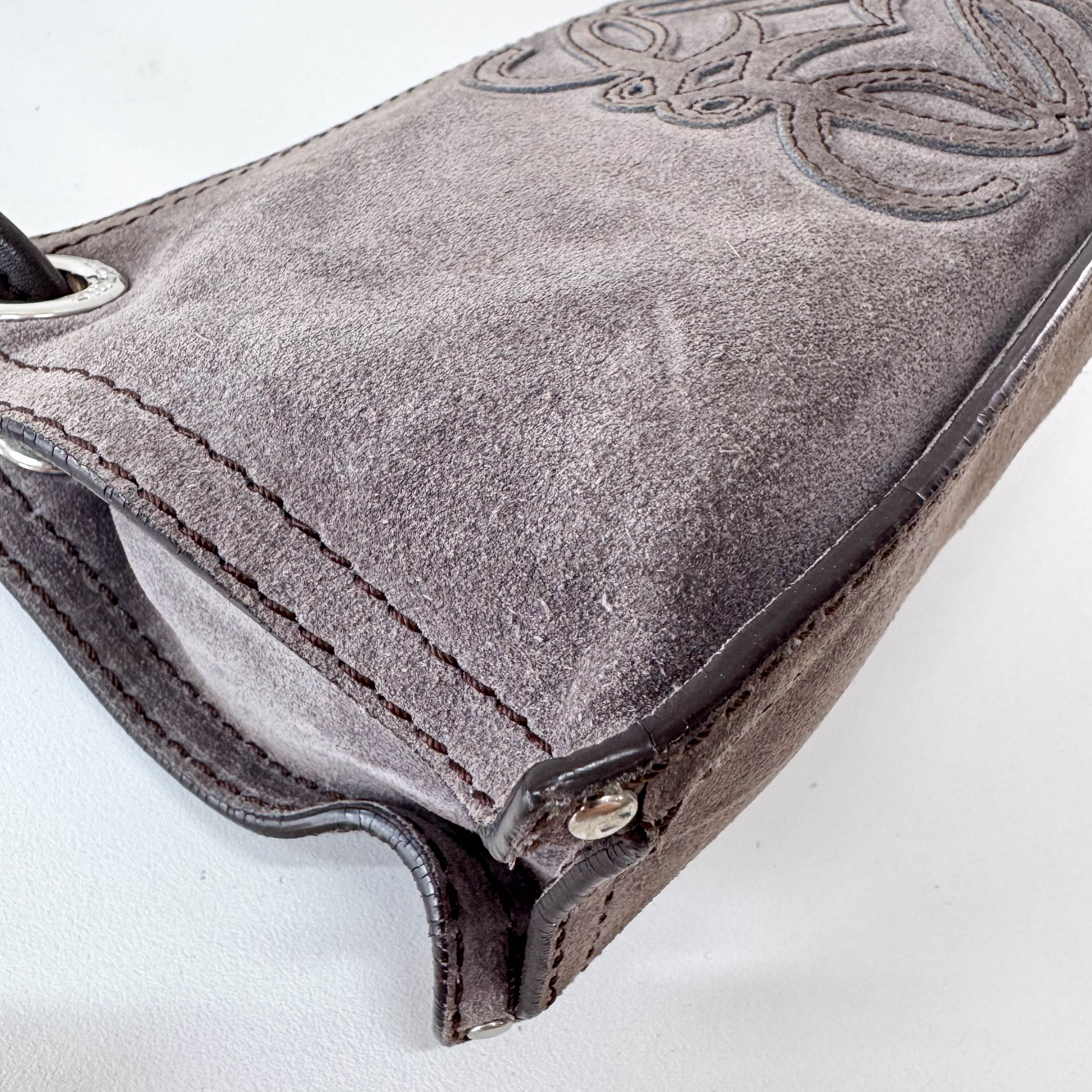 Anagram Grey Suede Bag