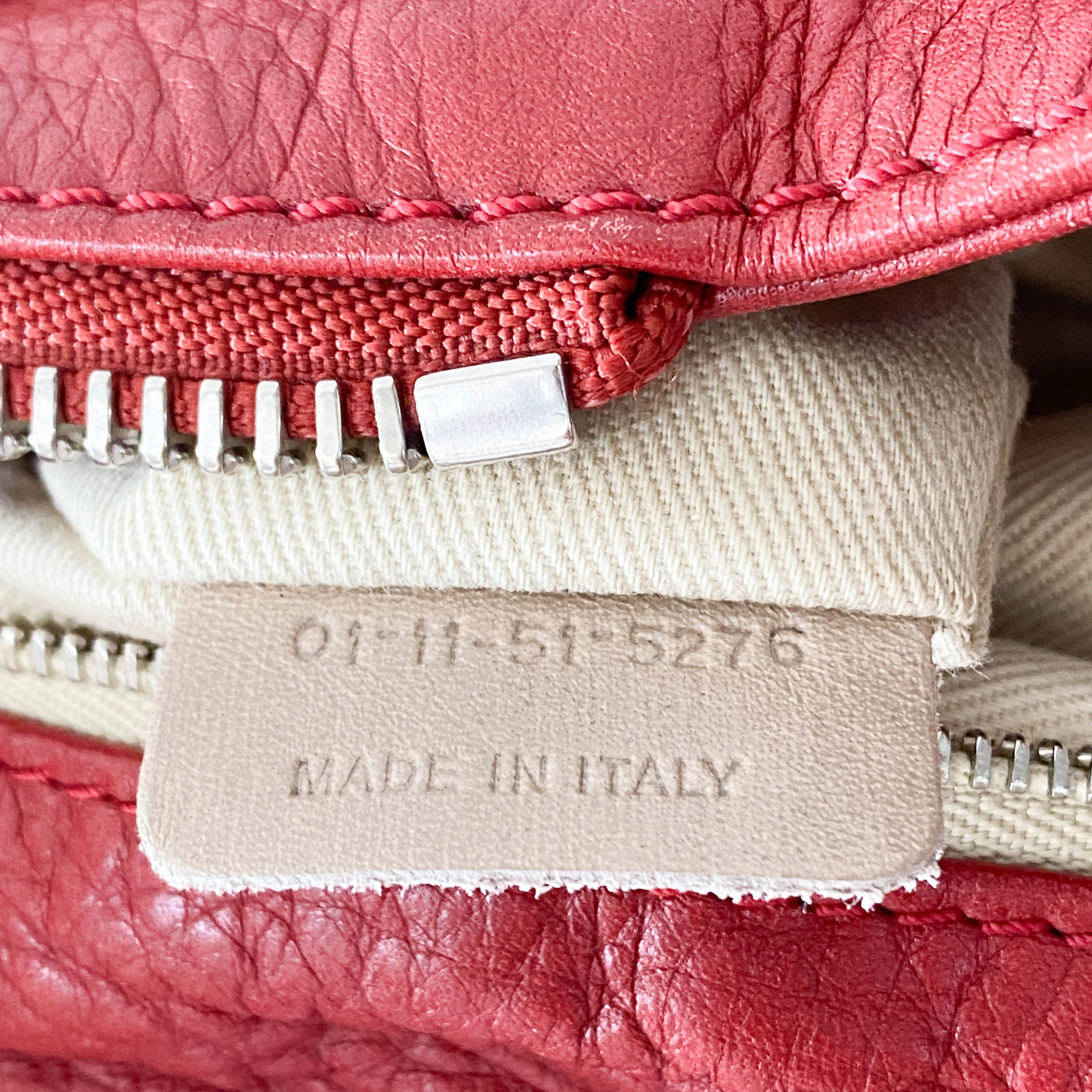 Paddington Red Leather Shoulder Bag