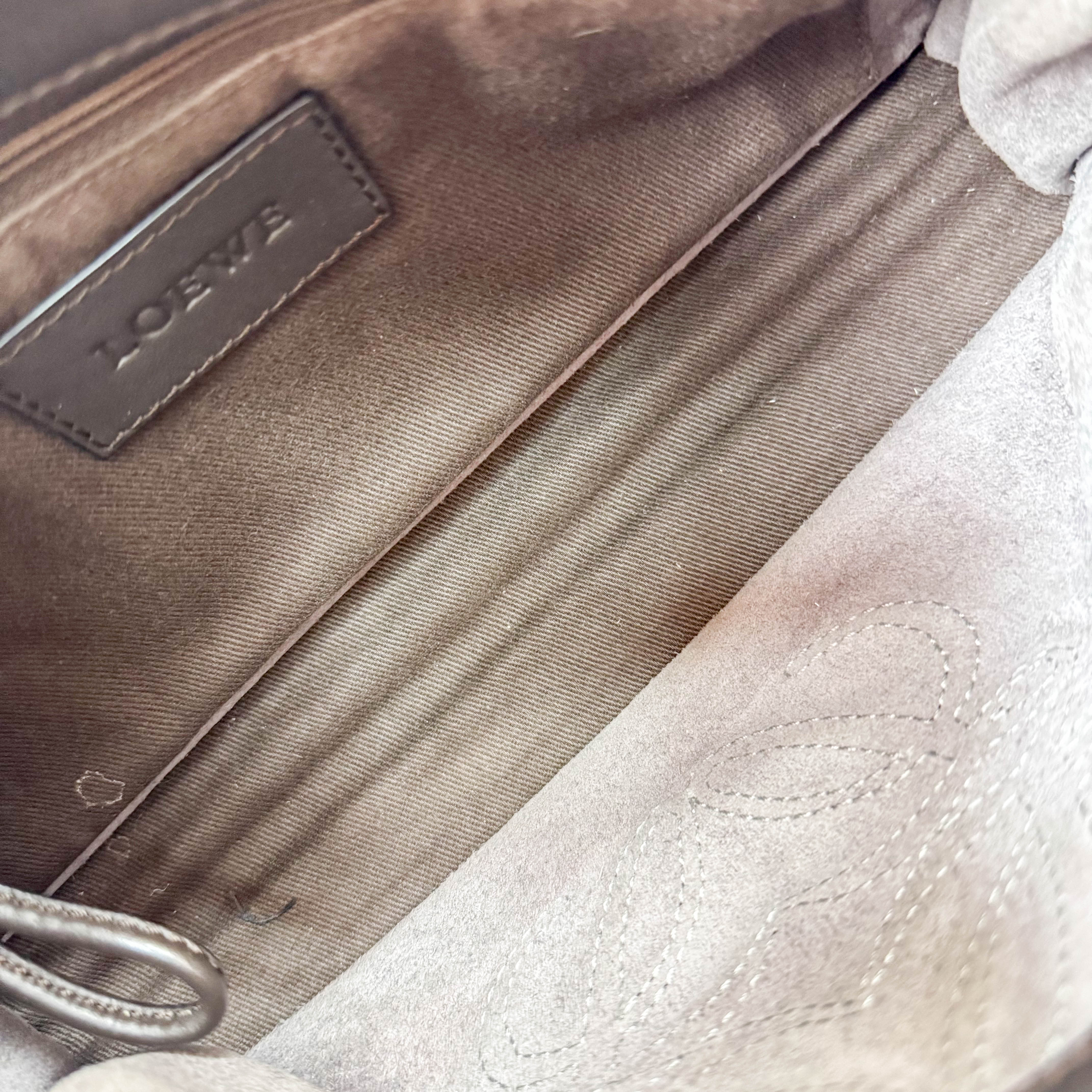 Anagram Grey Suede Bag