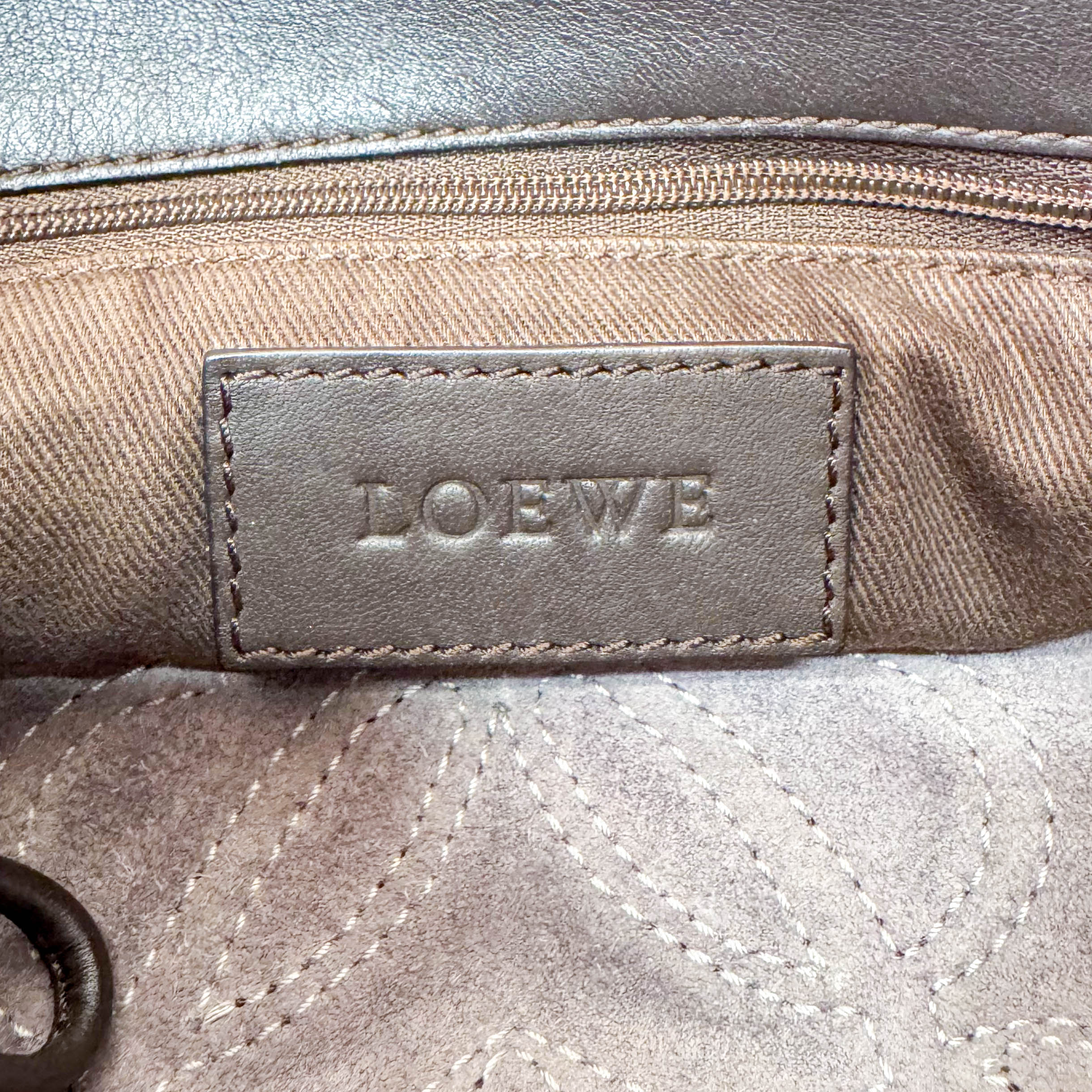 Anagram Grey Suede Bag