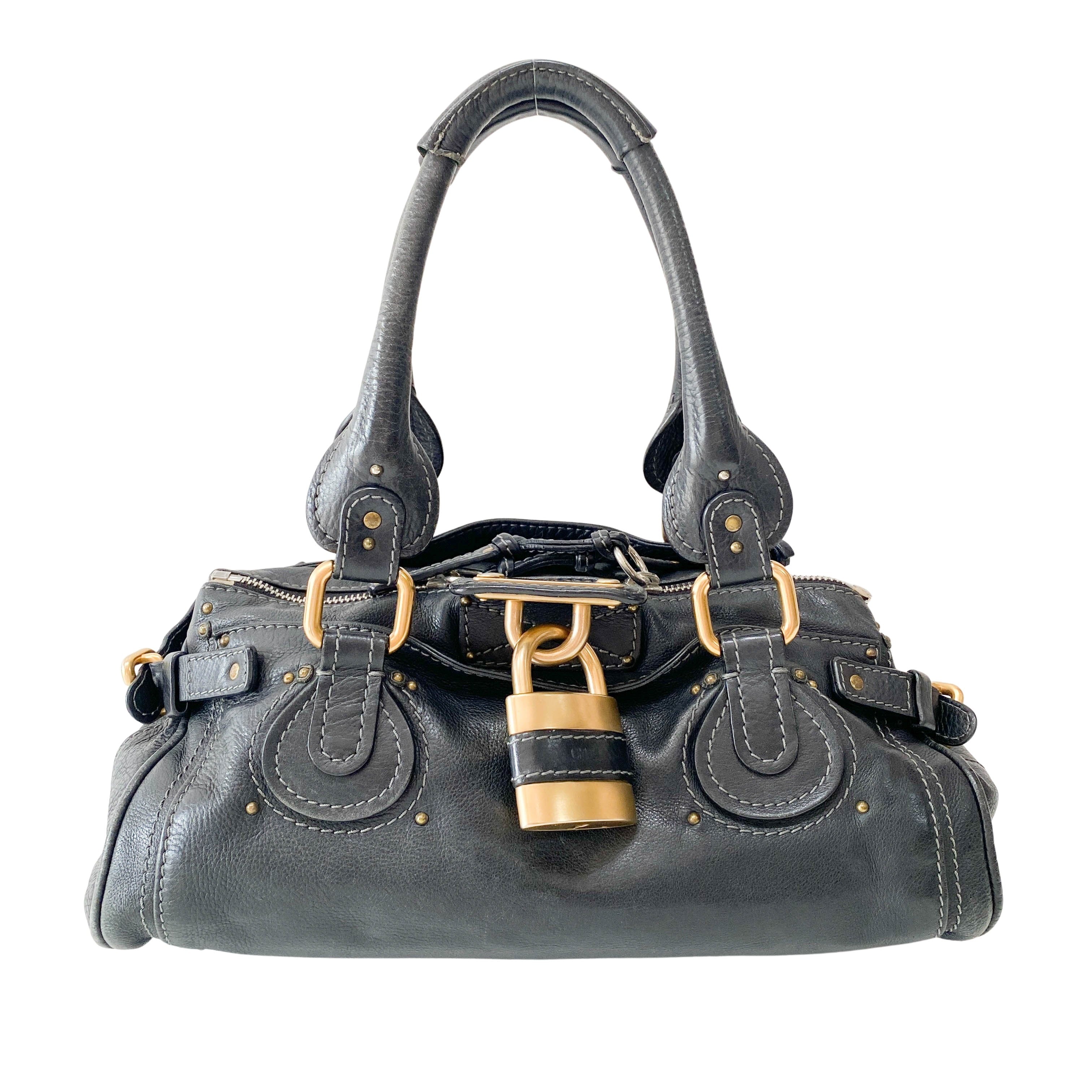 Paddington Black Leather Bag