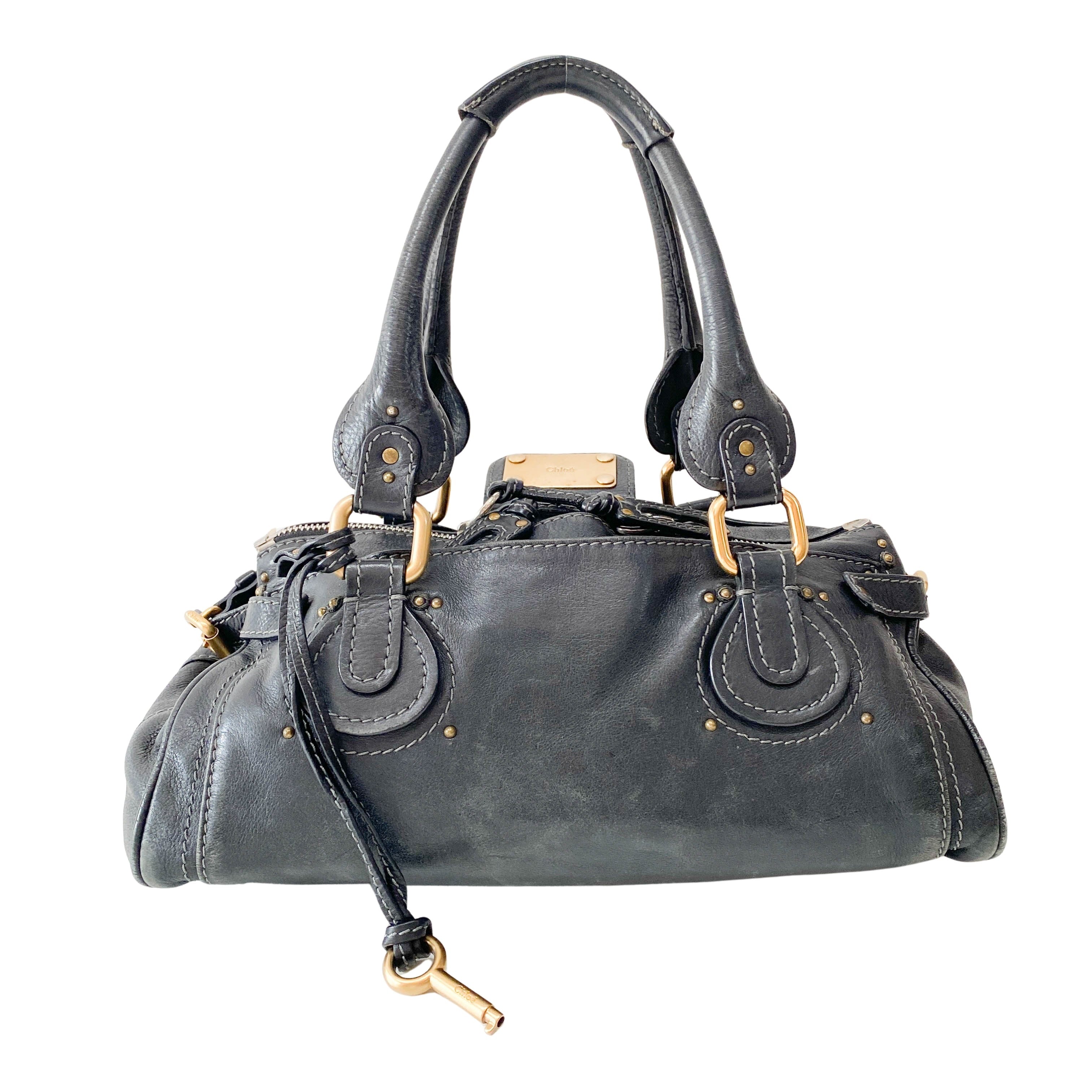 Paddington Black Leather Bag