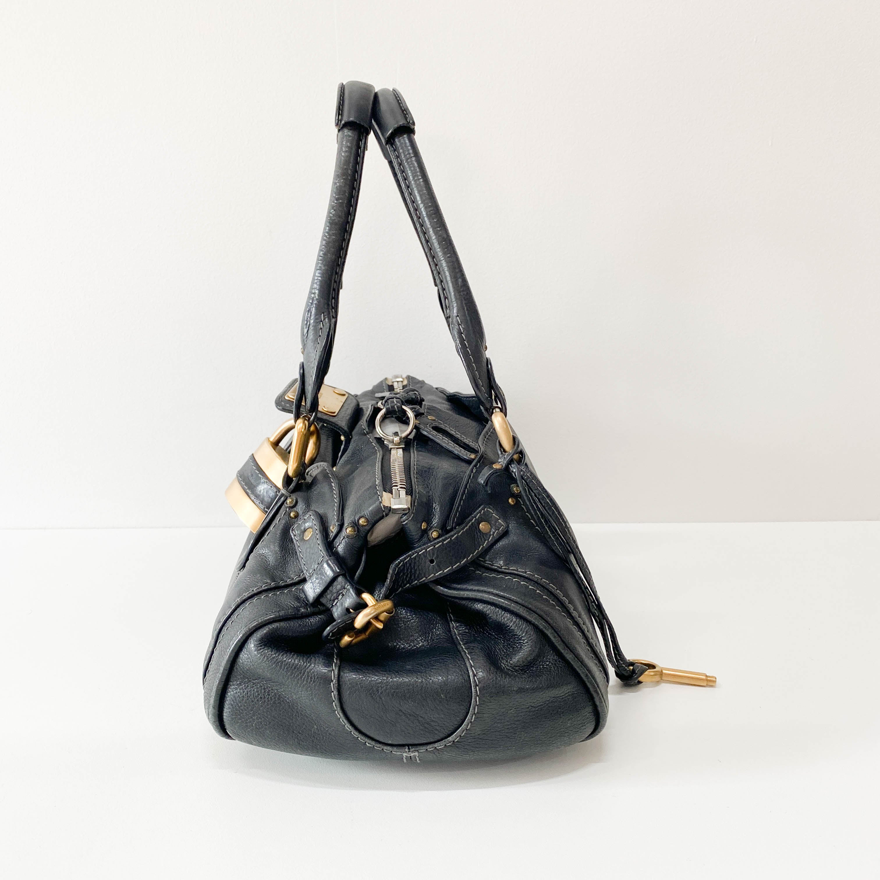 Paddington Black Leather Bag