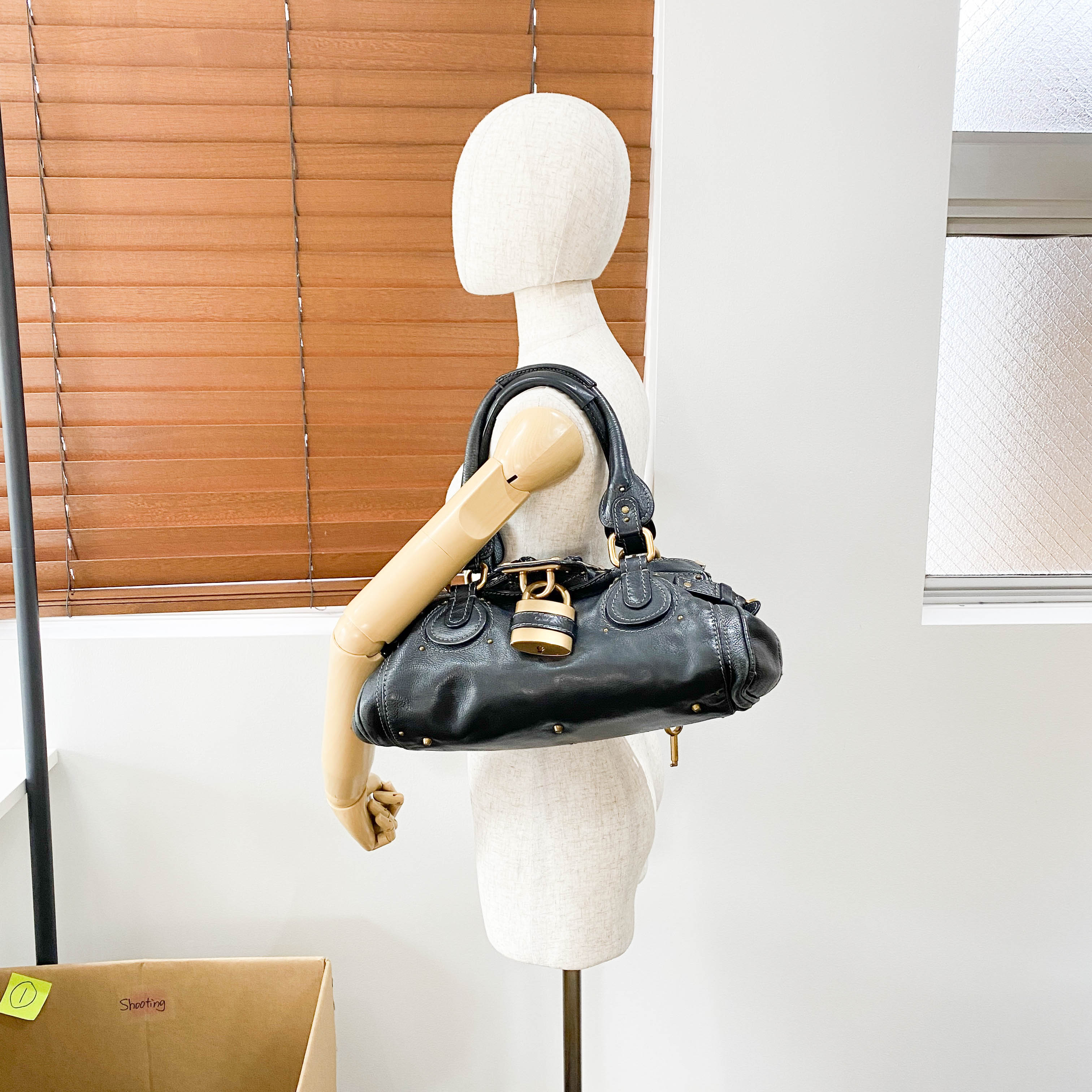 Paddington Black Leather Bag