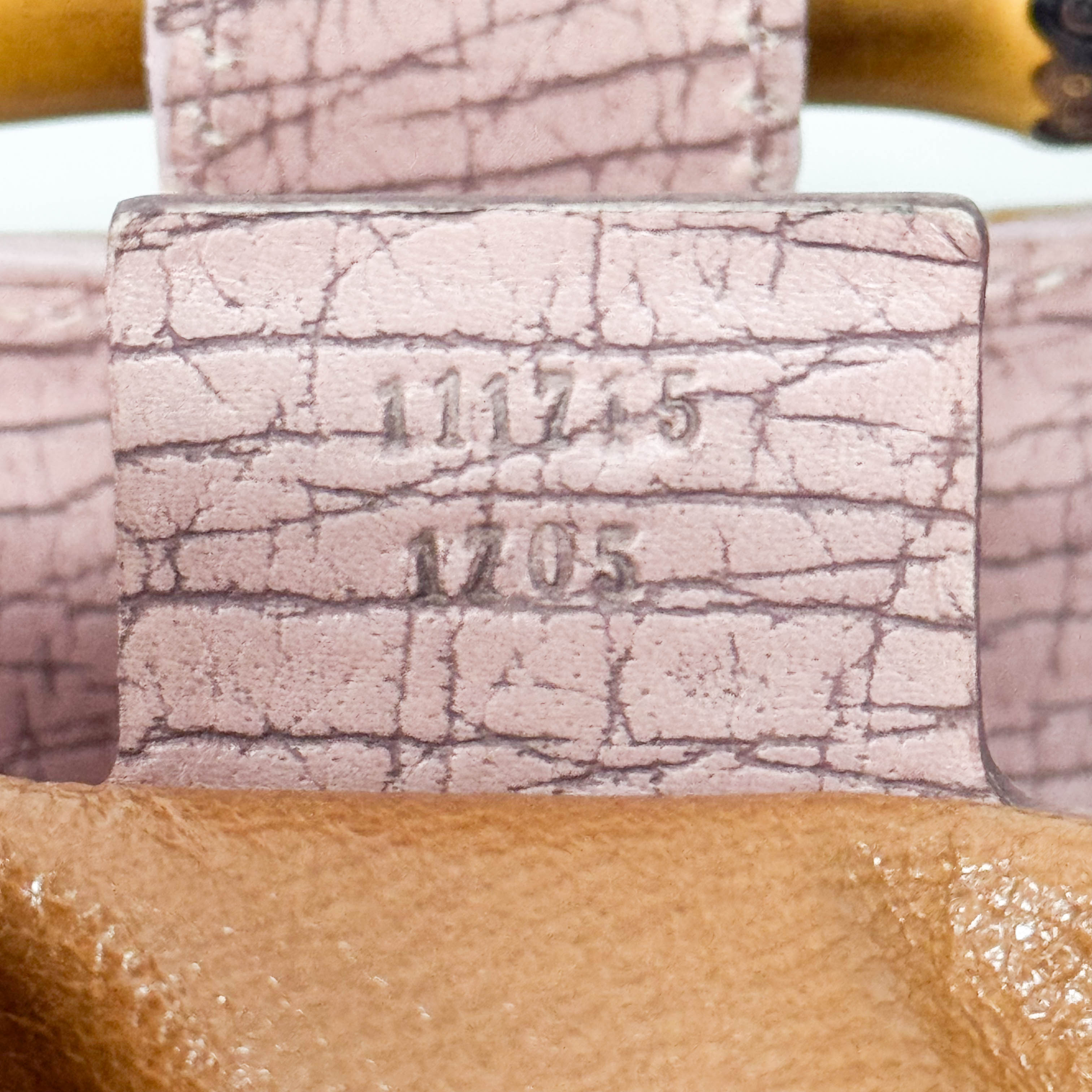 Bamboo Pink Leather Shoulder Bag