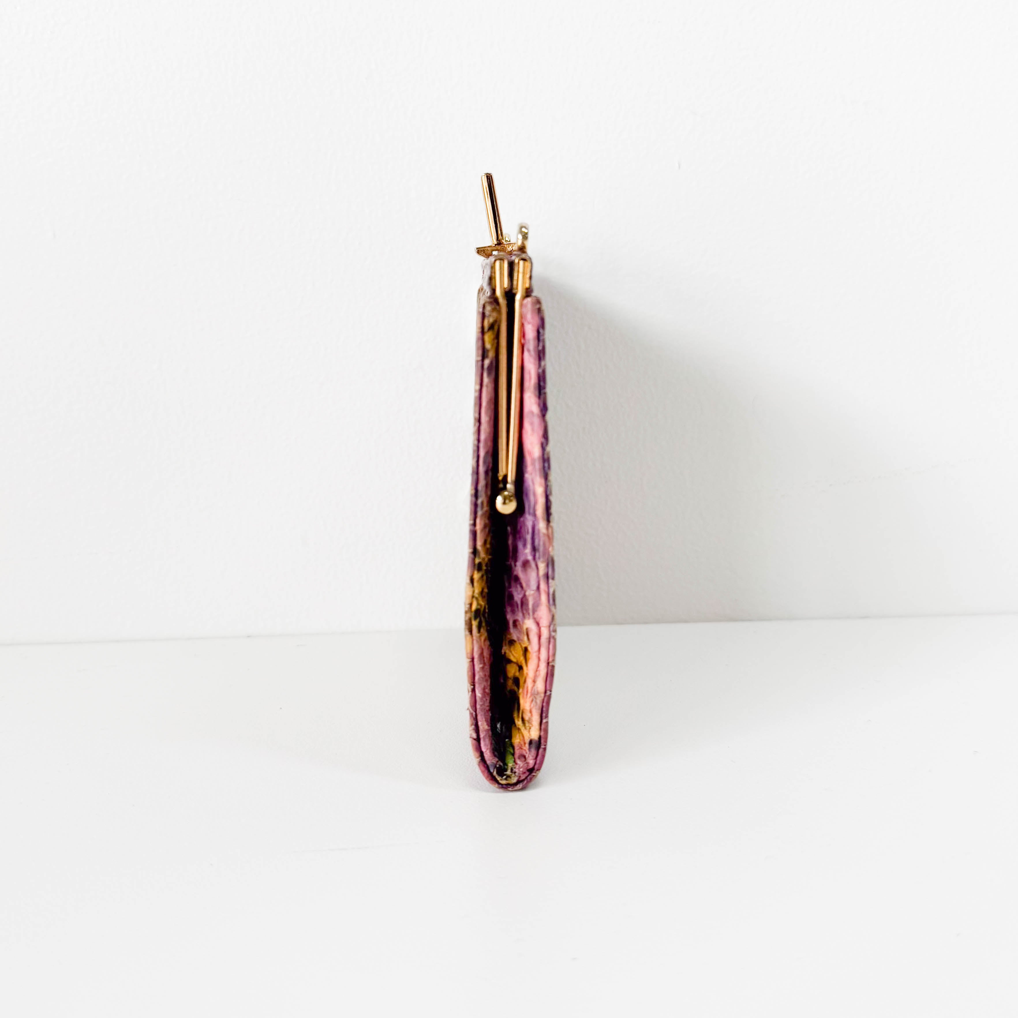 Multi-color Phyton Coin Case with Chain Strap