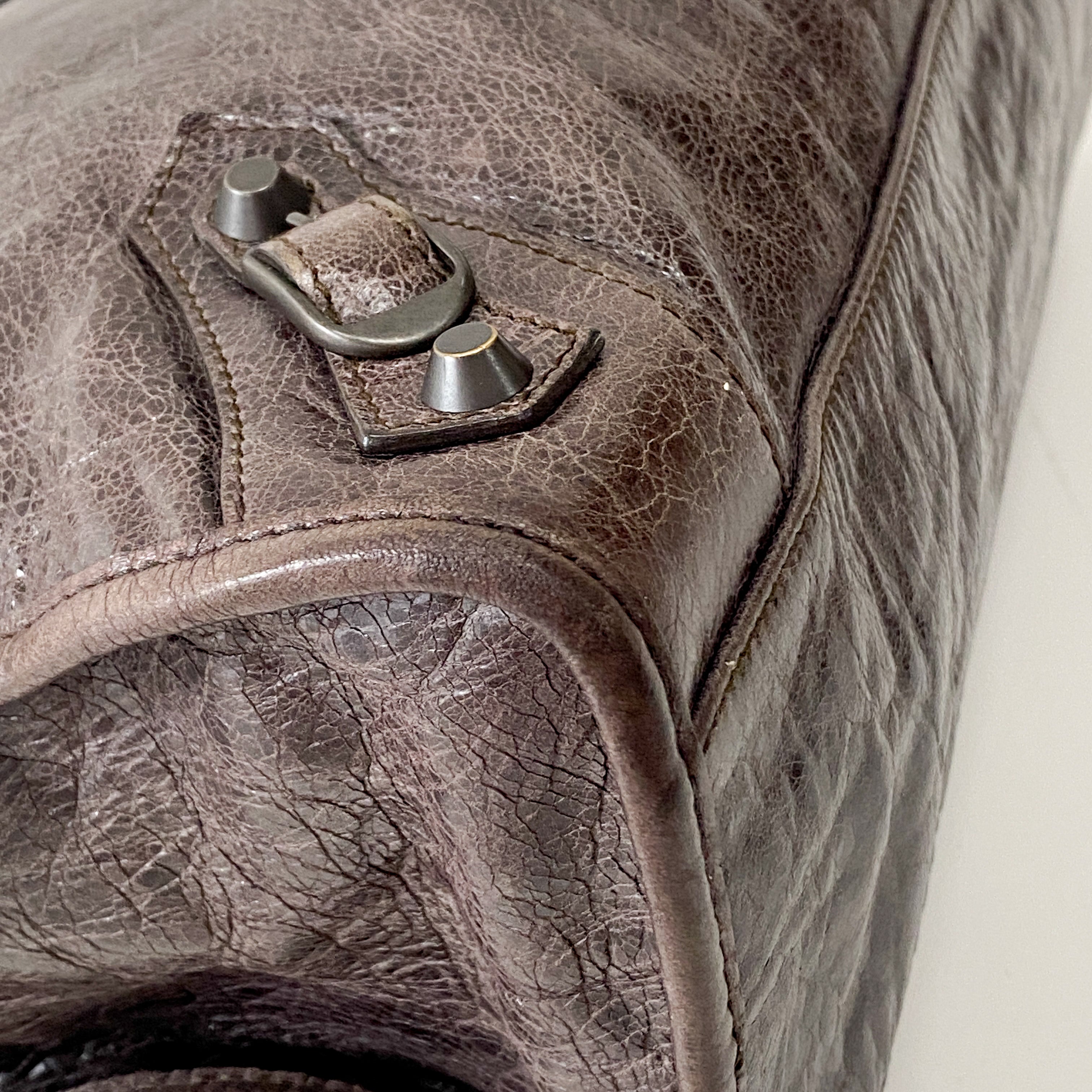 The City Brown Leather Two Way Bag