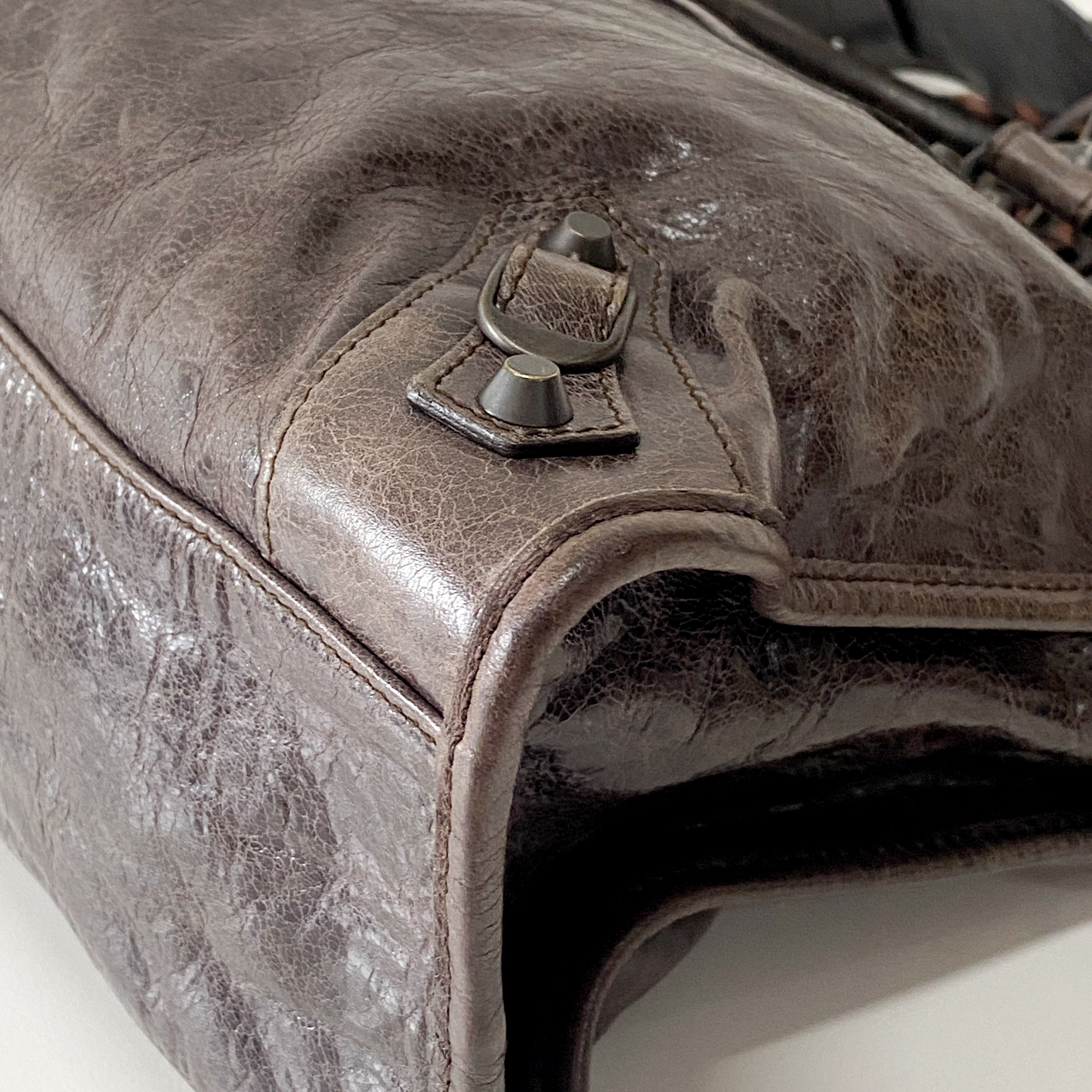 The City Brown Leather Two Way Bag