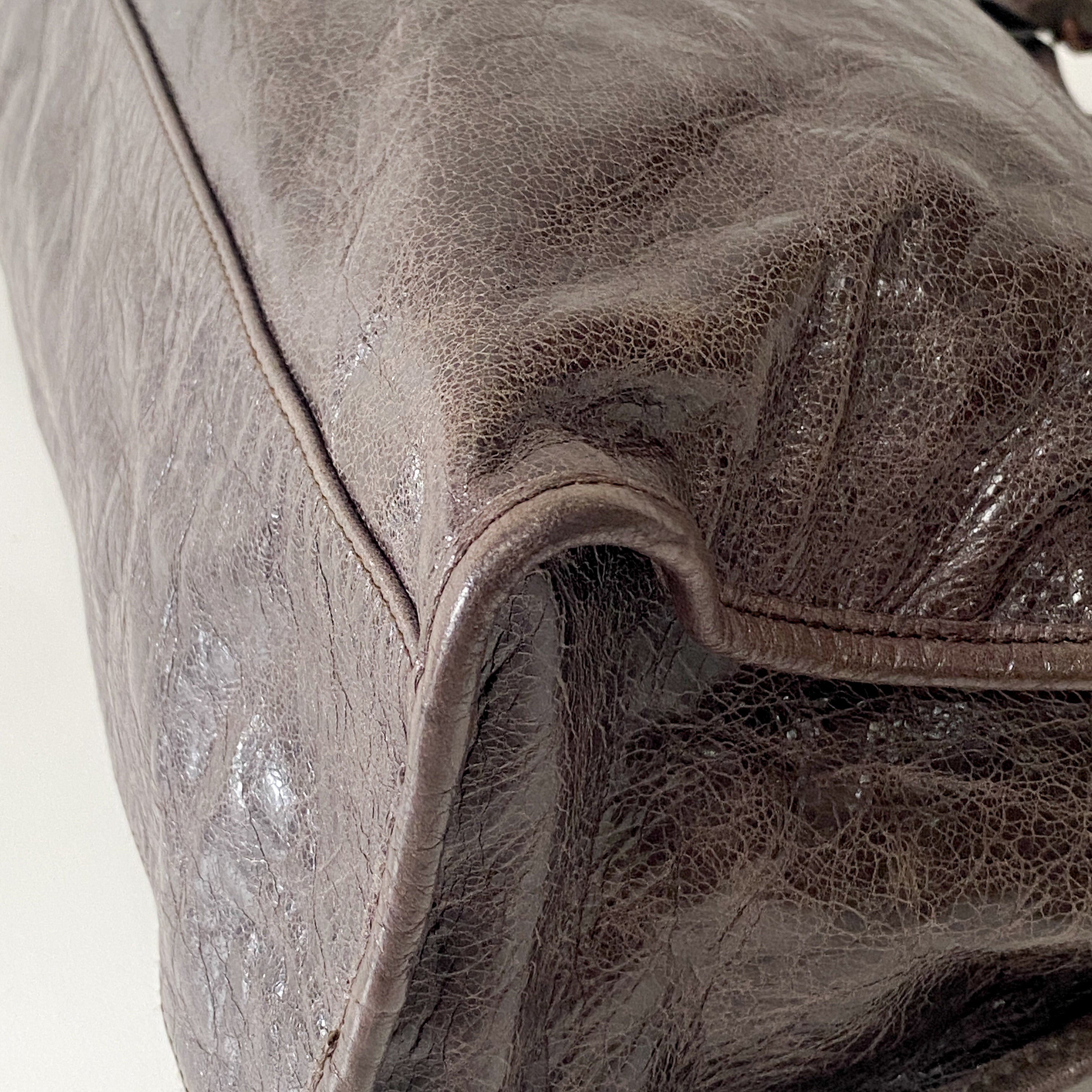 The City Brown Leather Two Way Bag