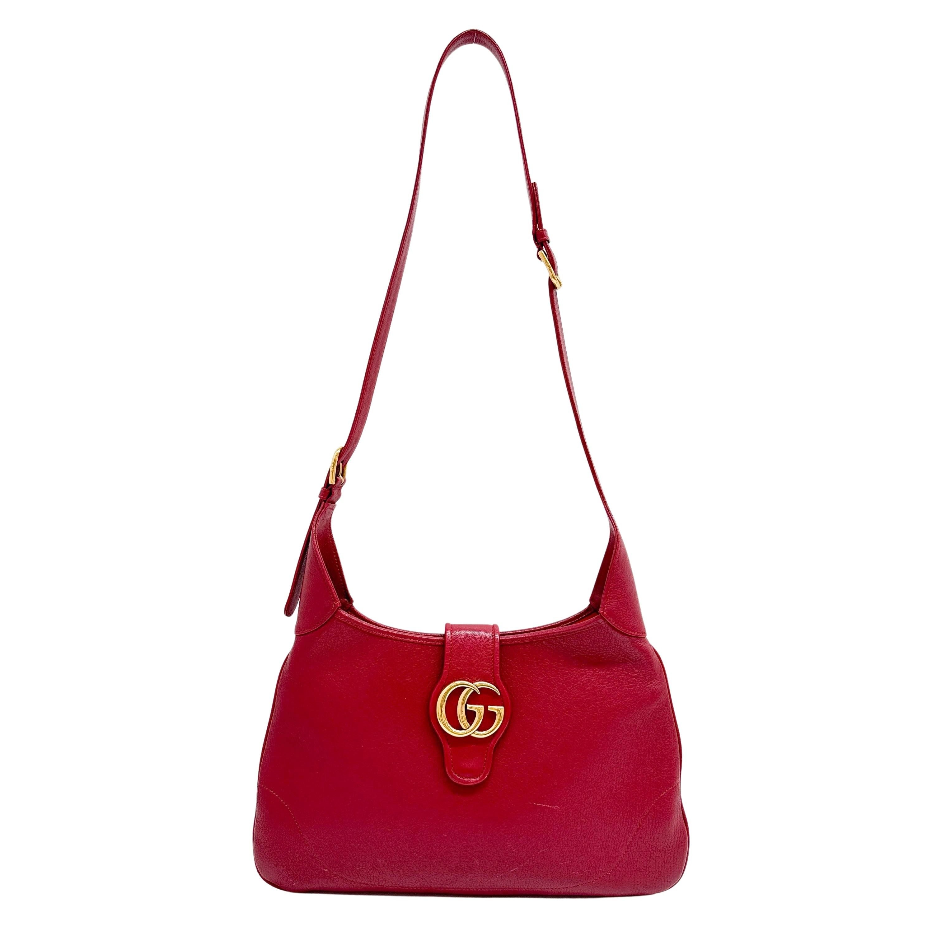 Aphrodite Red Leather Crossbody Bag