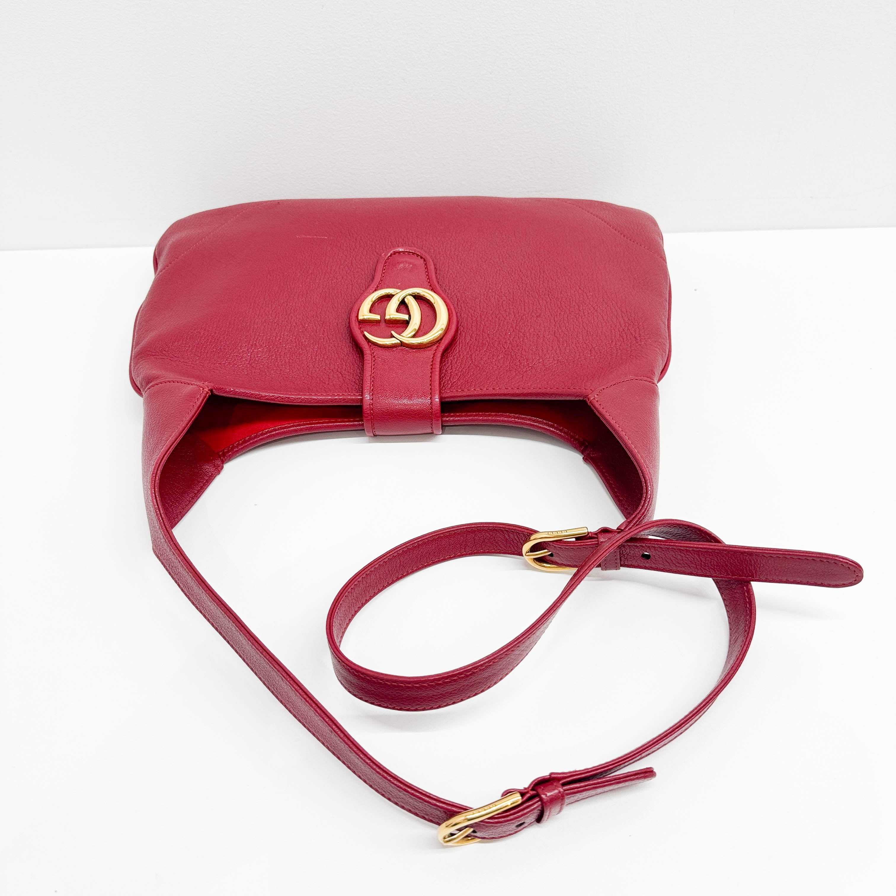 Aphrodite Red Leather Crossbody Bag