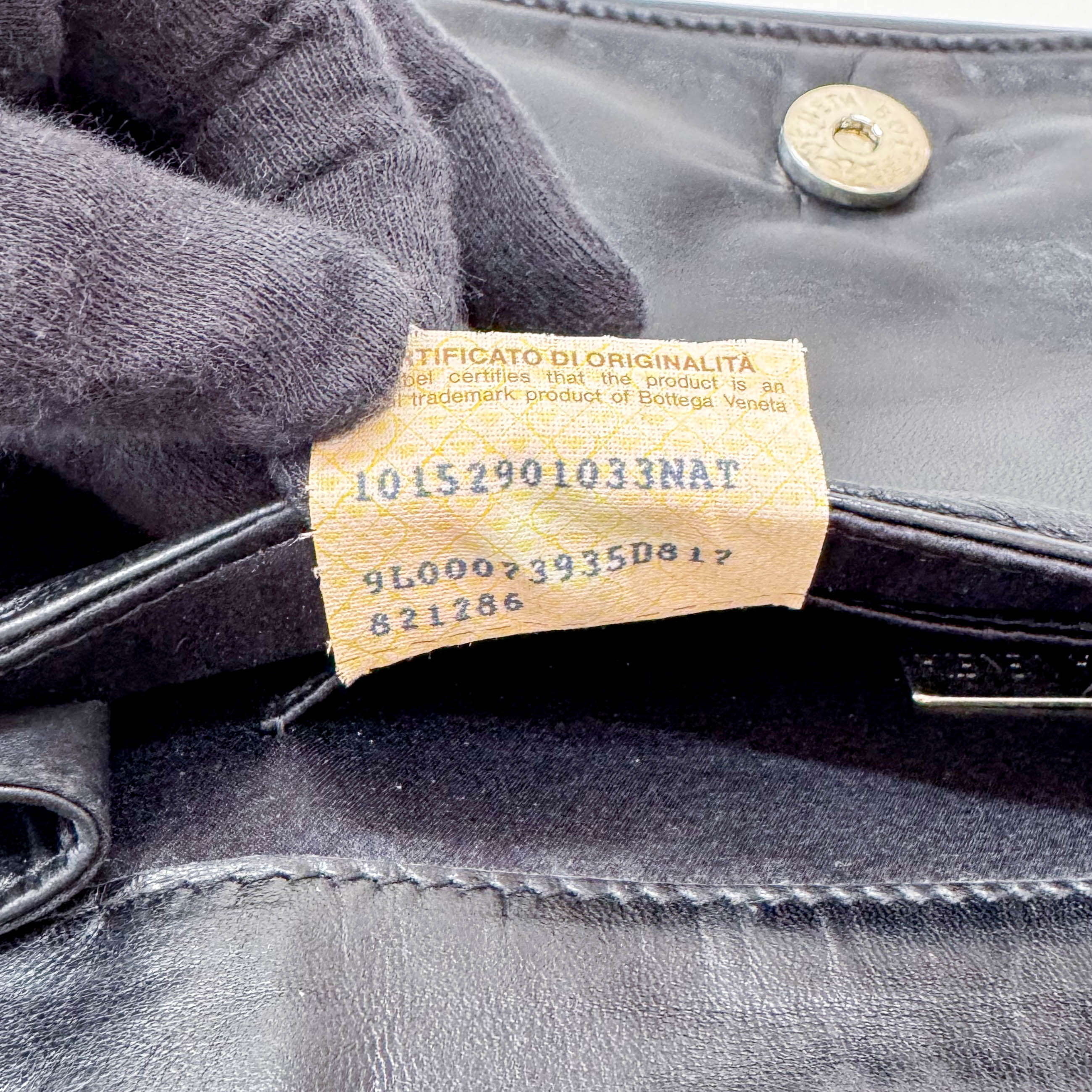 Vintage Cassette Square Mother of Pearl Embellished Black Leather Shoulder Bag