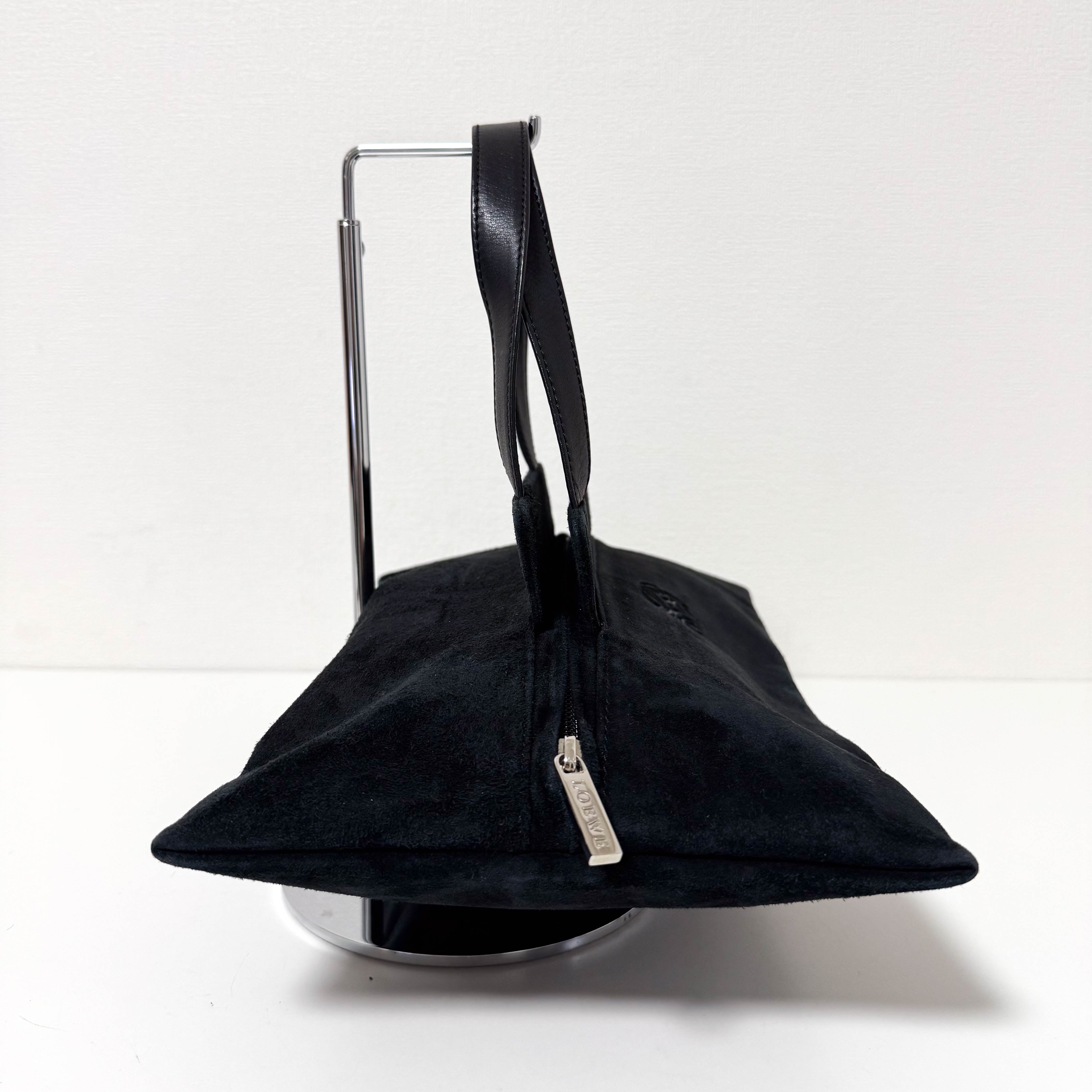 Archive Black Suede Hand Bag