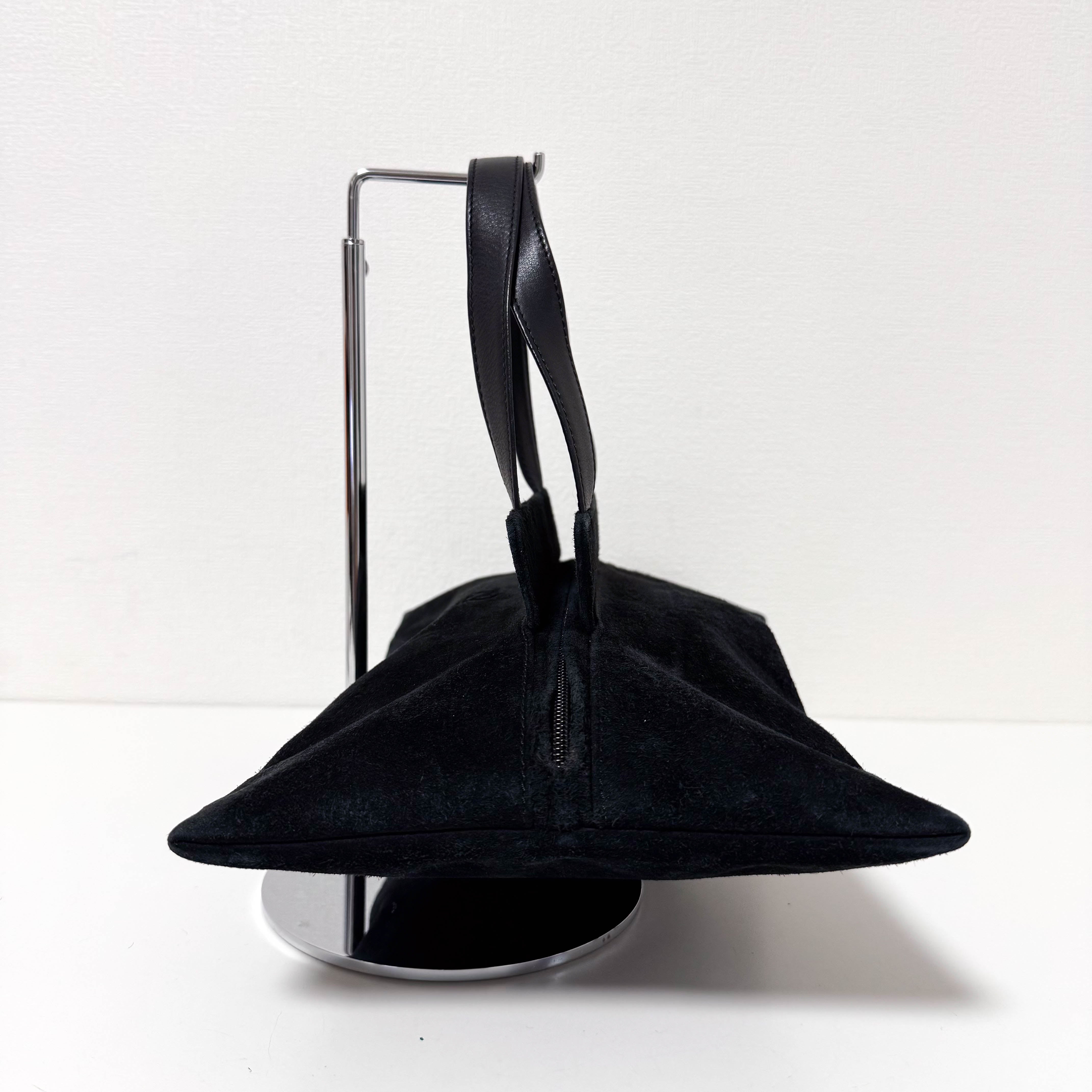 Archive Black Suede Hand Bag
