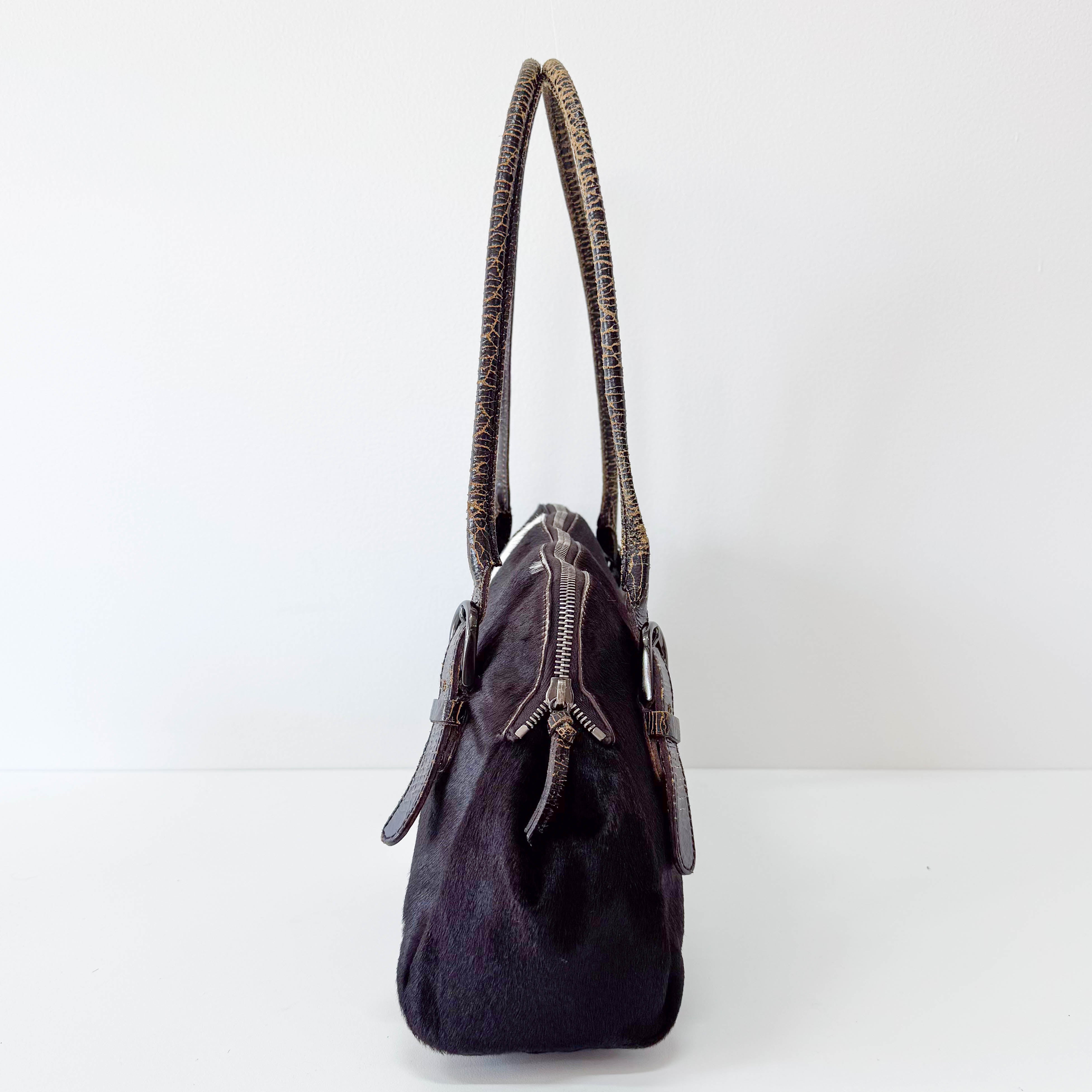 Cow Print Pony Hair Bag