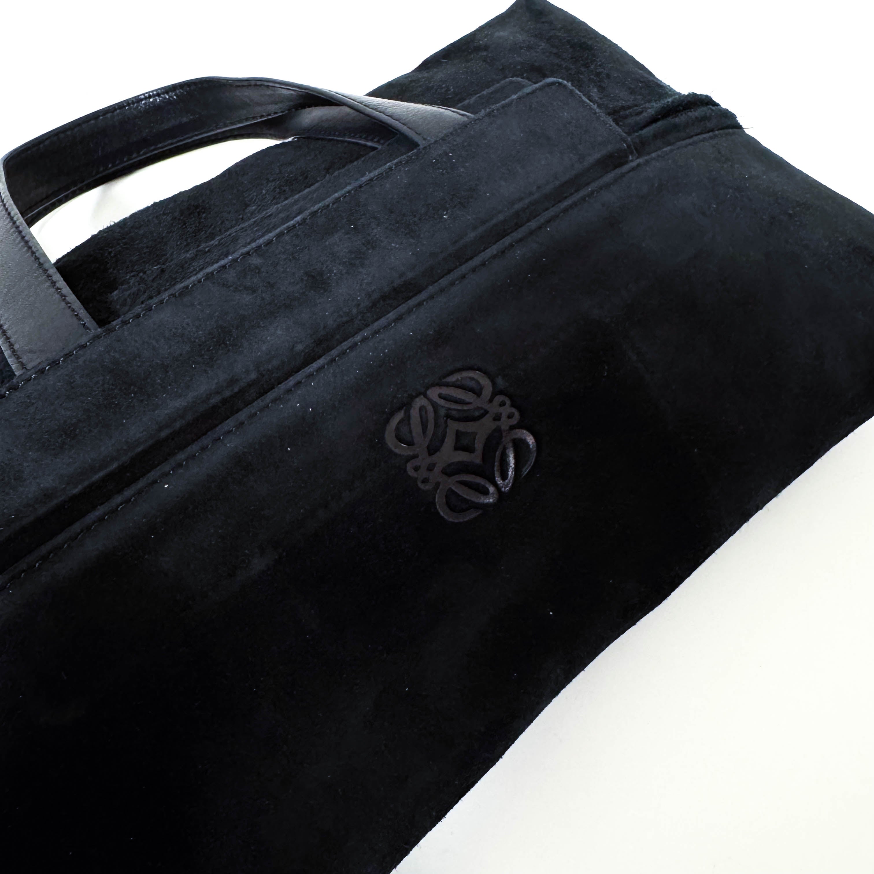 Archive Black Suede Hand Bag