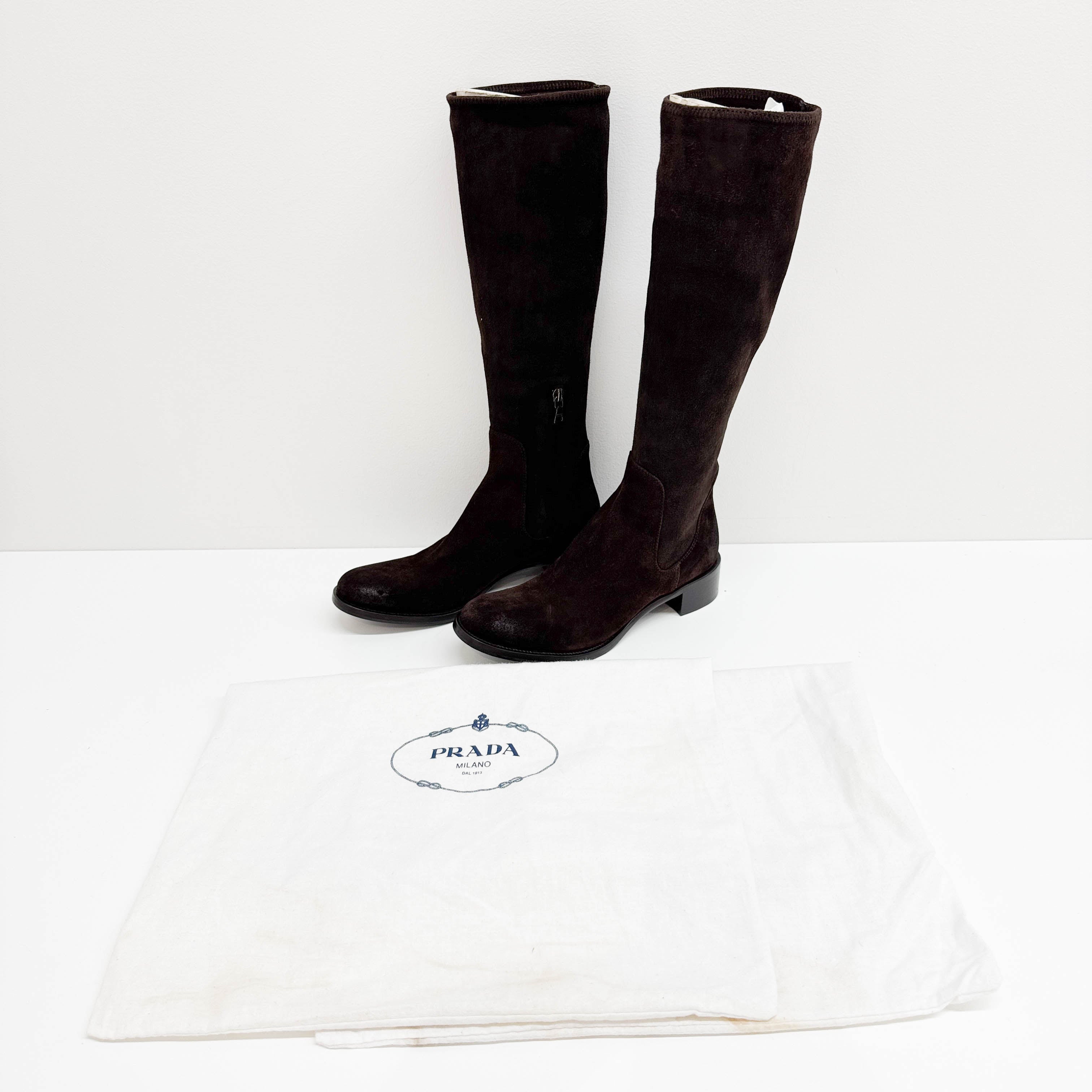 Size 36 1/2 EU Brown Suede Boots