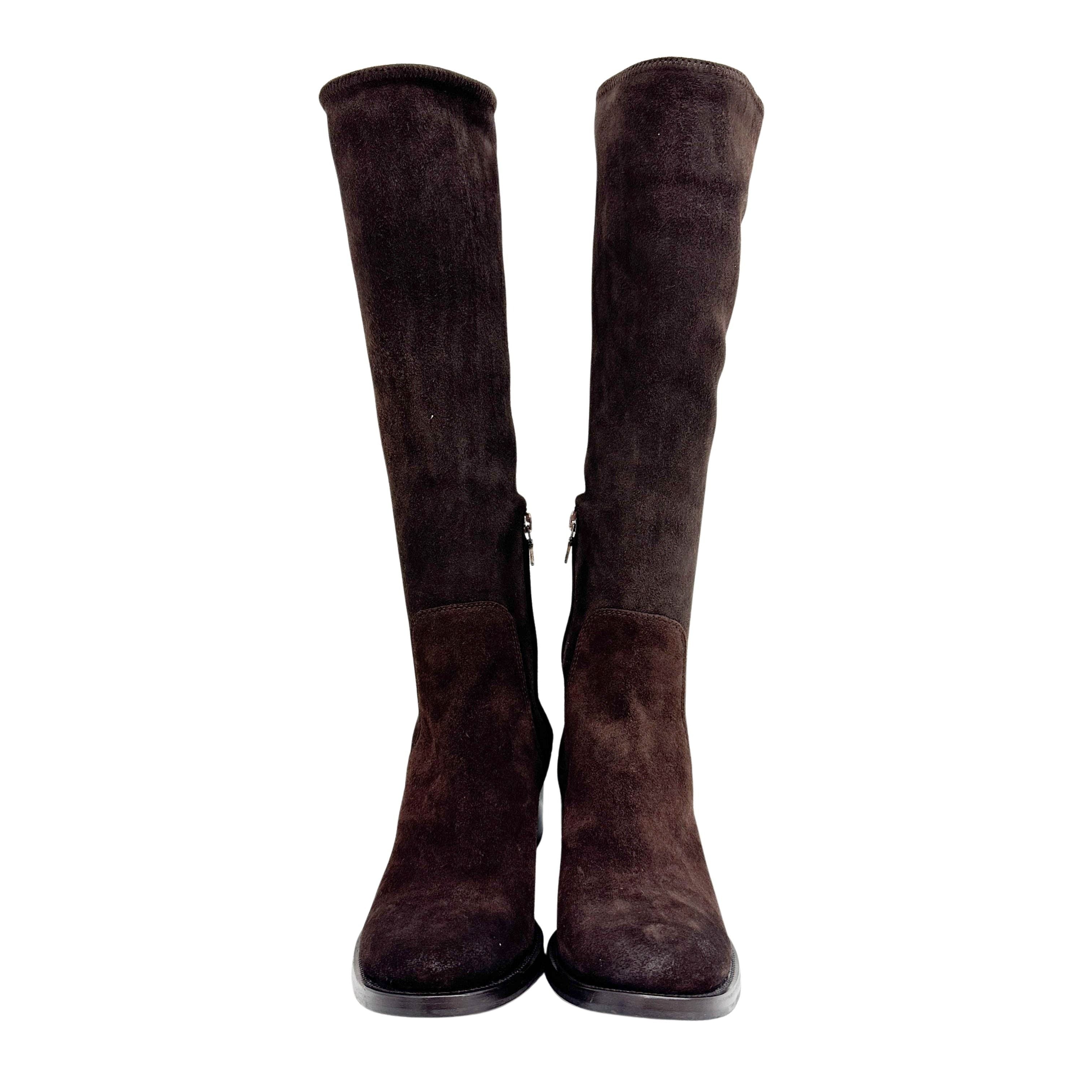 Size 36 1/2 EU Brown Suede Boots