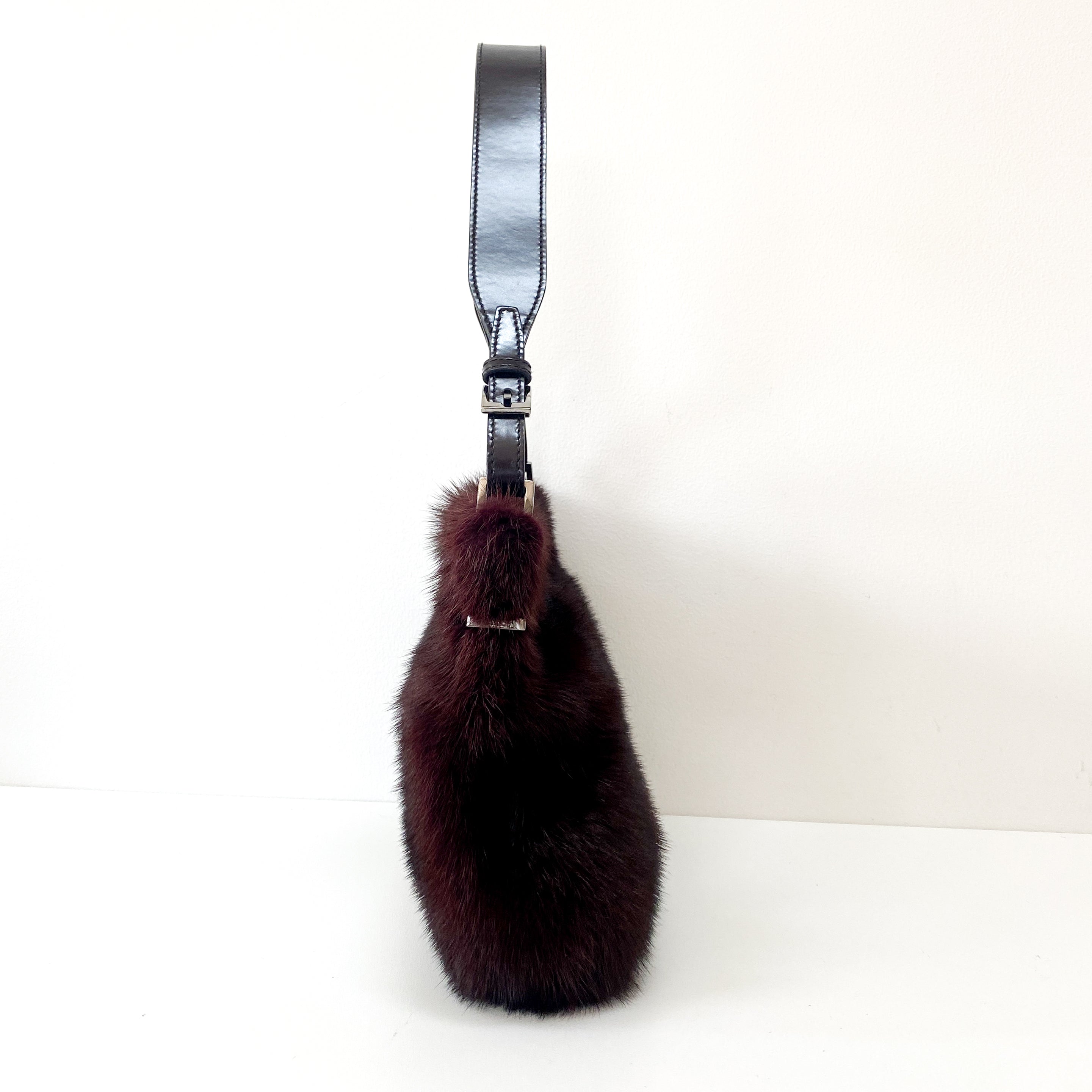 Red Mink Fur Shoulder Bag