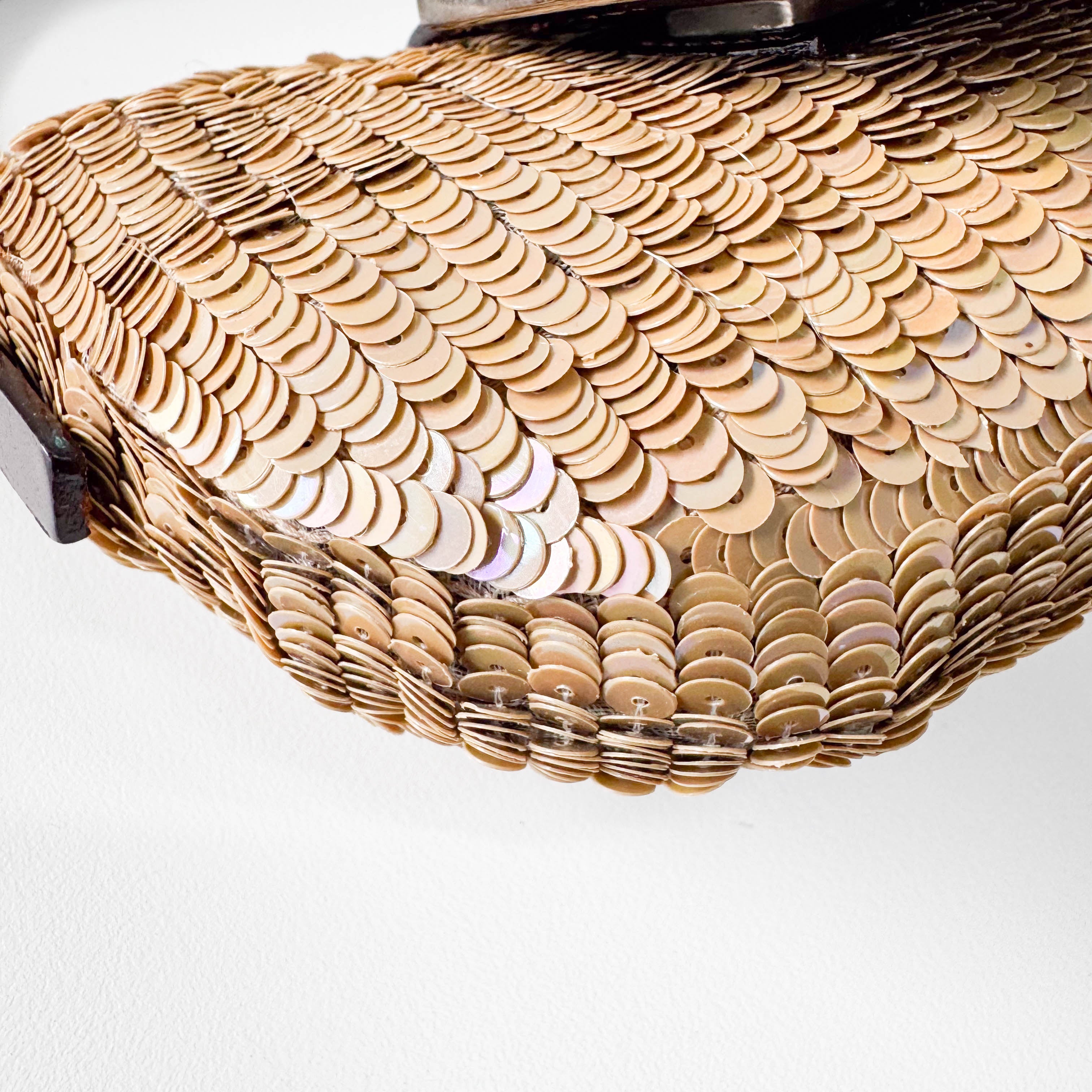 Sparkle Gold Sequin Mini Croissant Bag