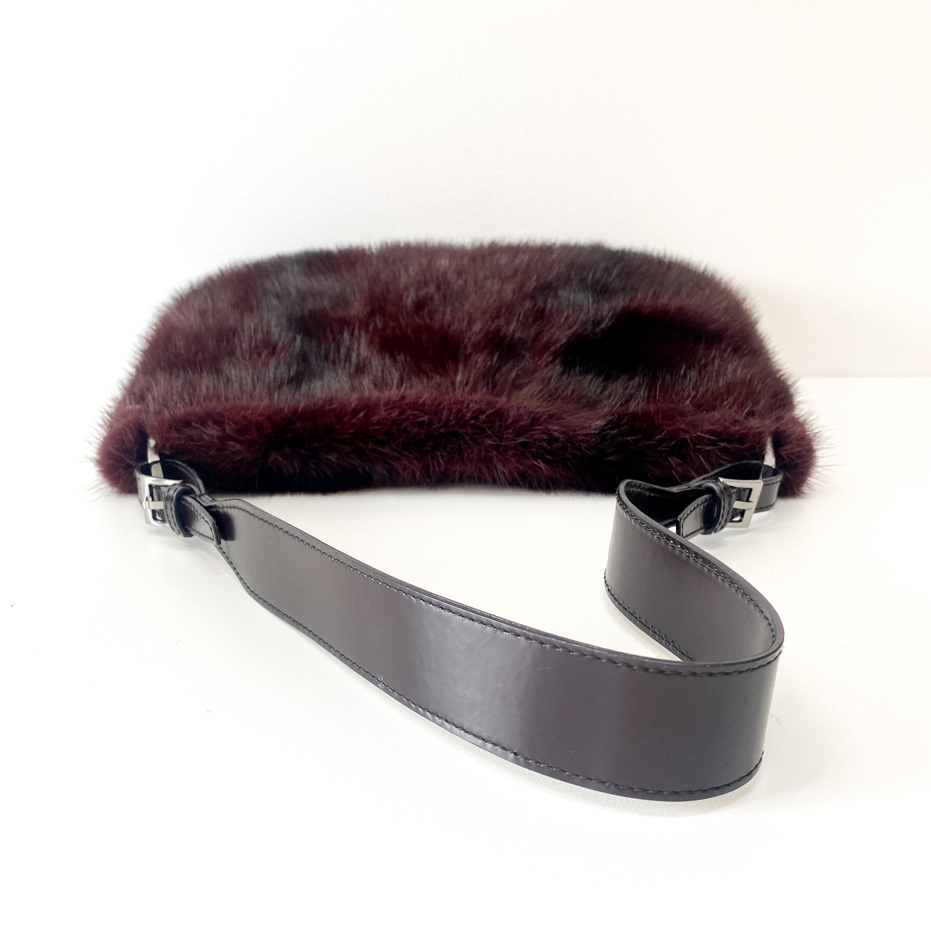 Red Mink Fur Shoulder Bag
