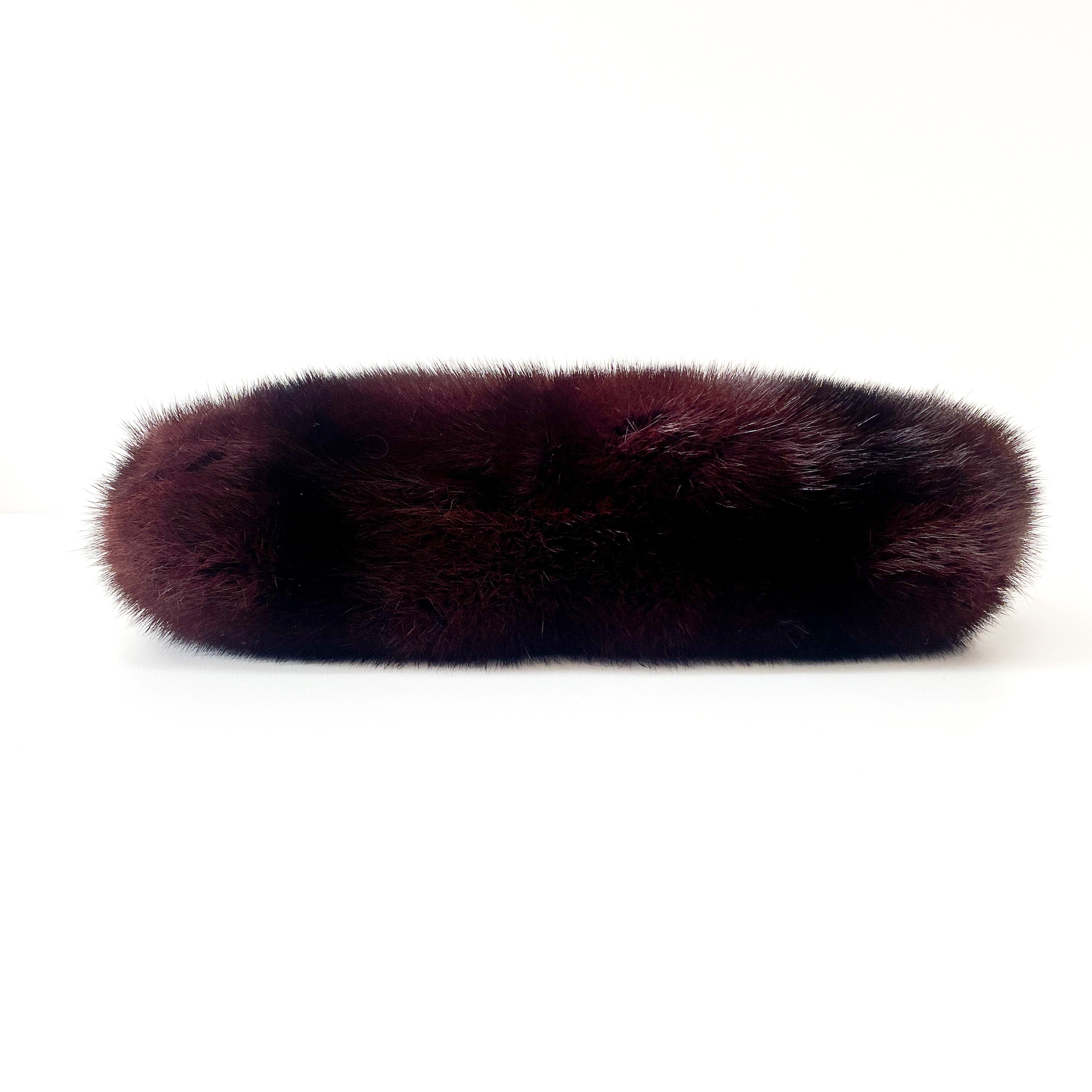 Red Mink Fur Shoulder Bag