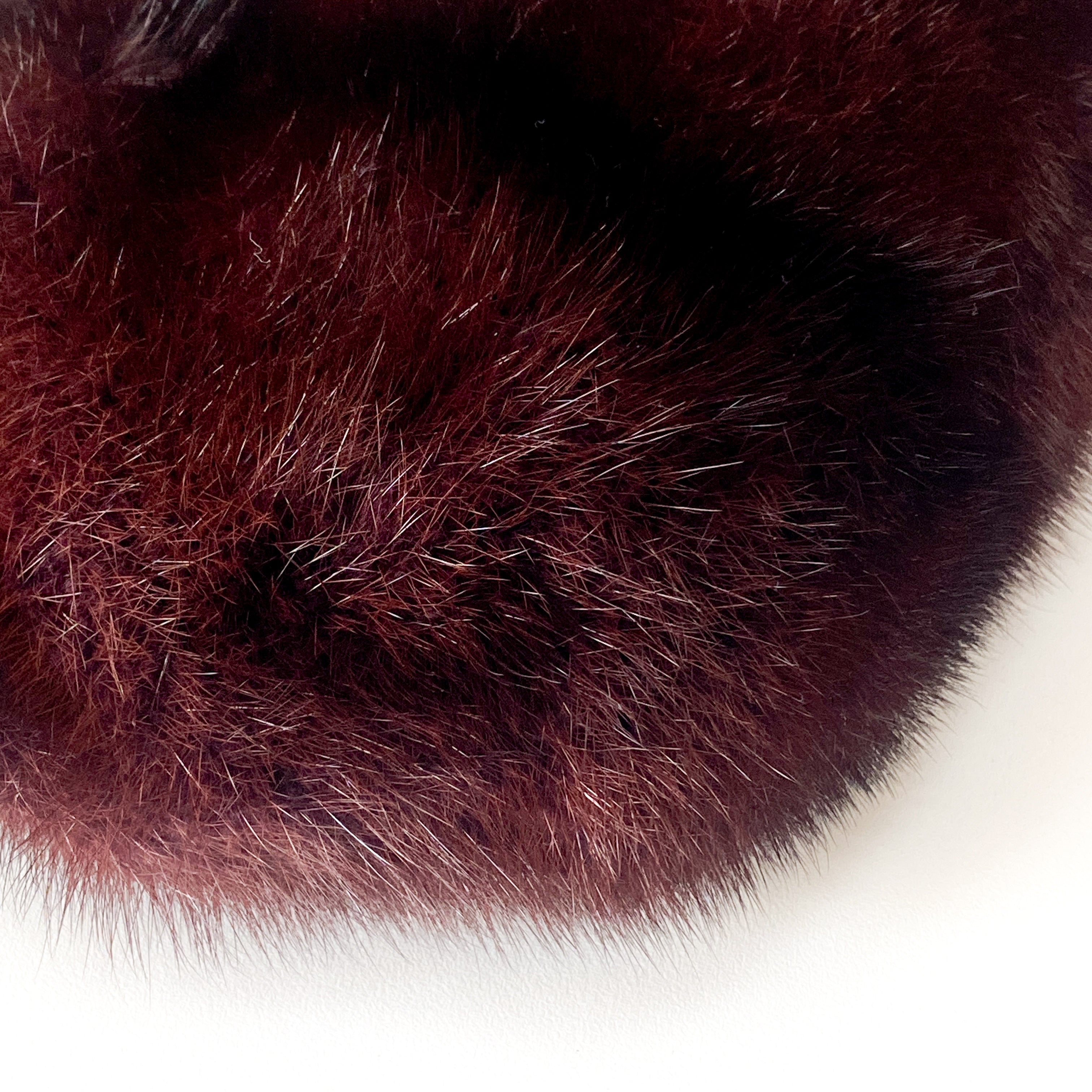 Red Mink Fur Shoulder Bag