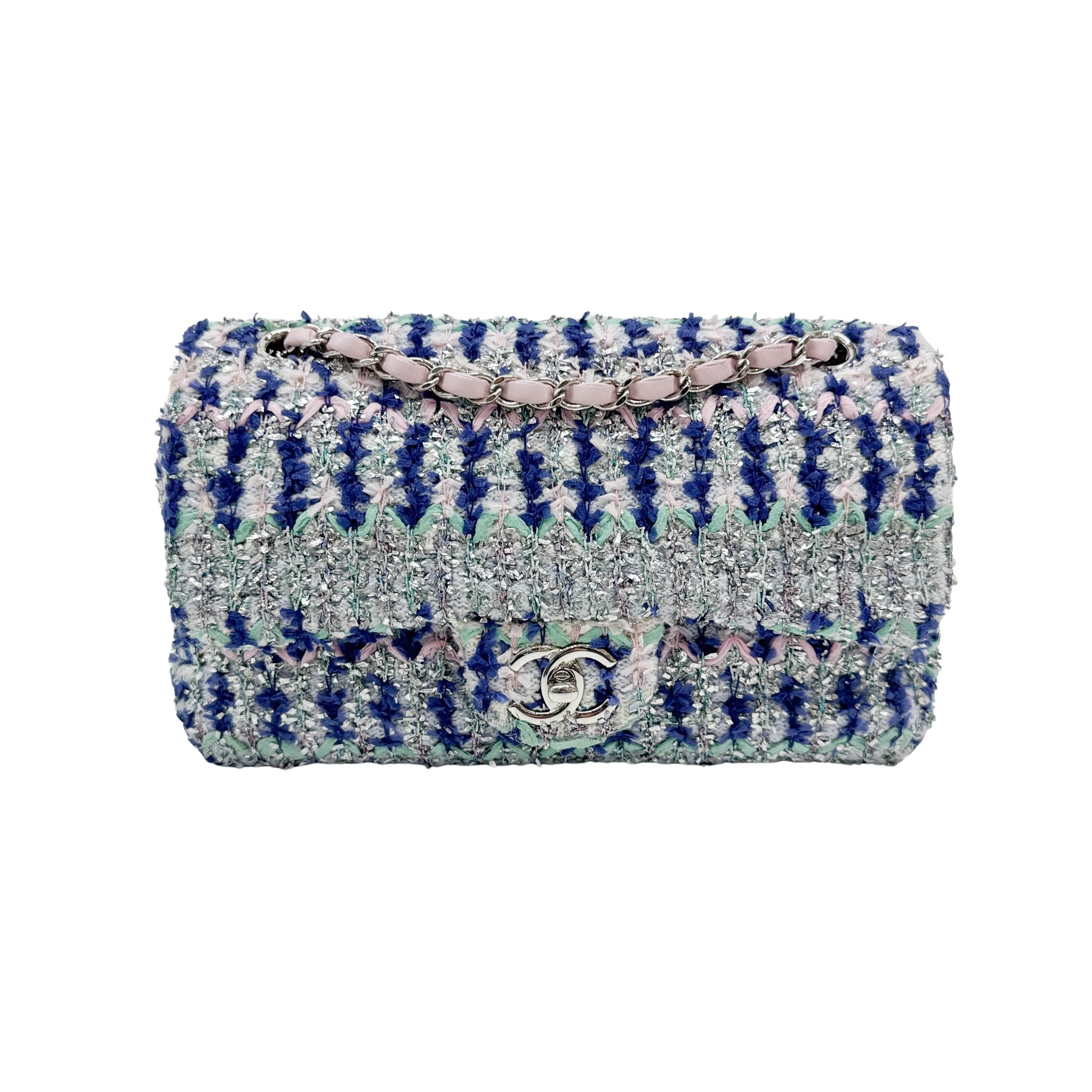 Classic Flap Multicolor Tweed Shoulder Bag