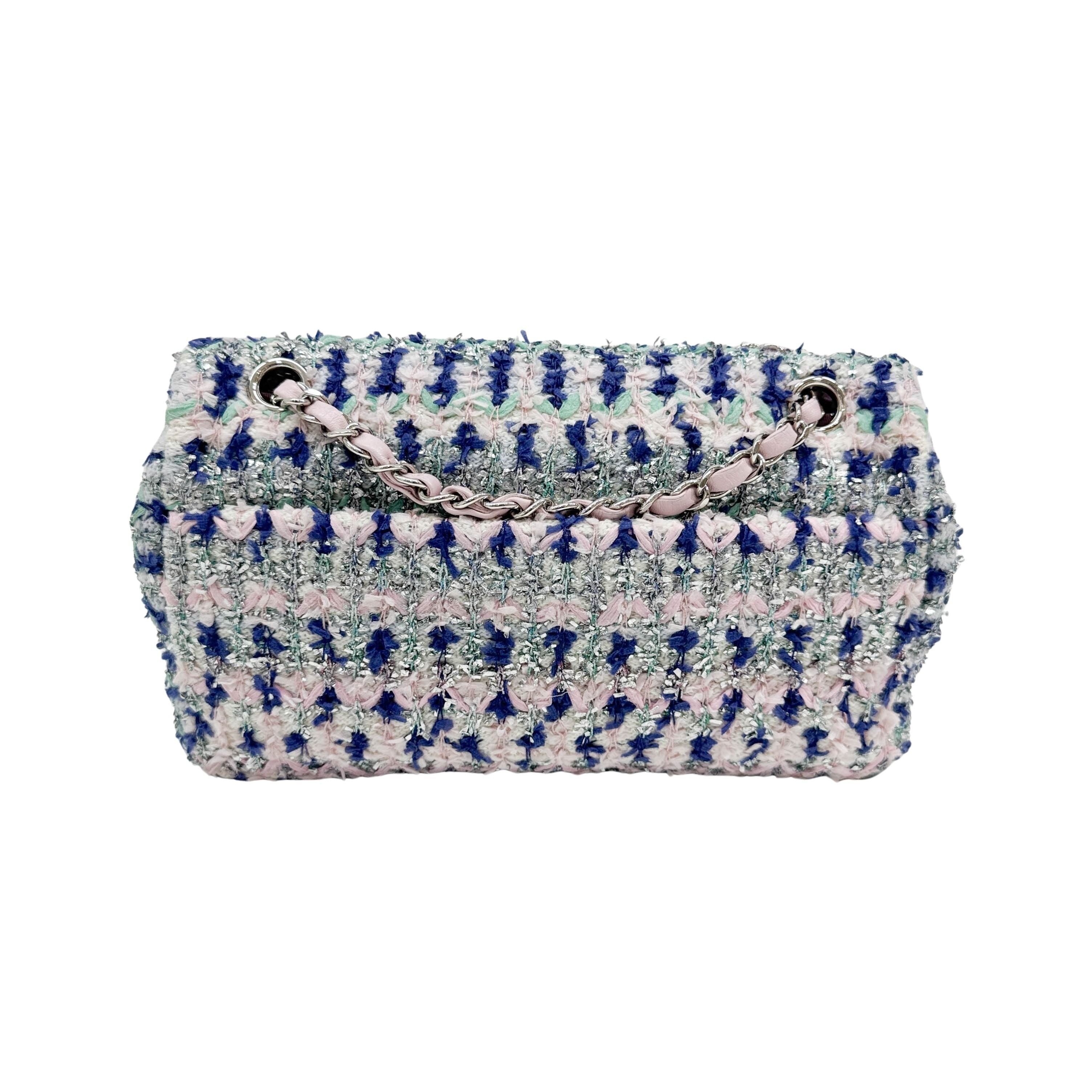 Classic Flap Multicolor Tweed Shoulder Bag