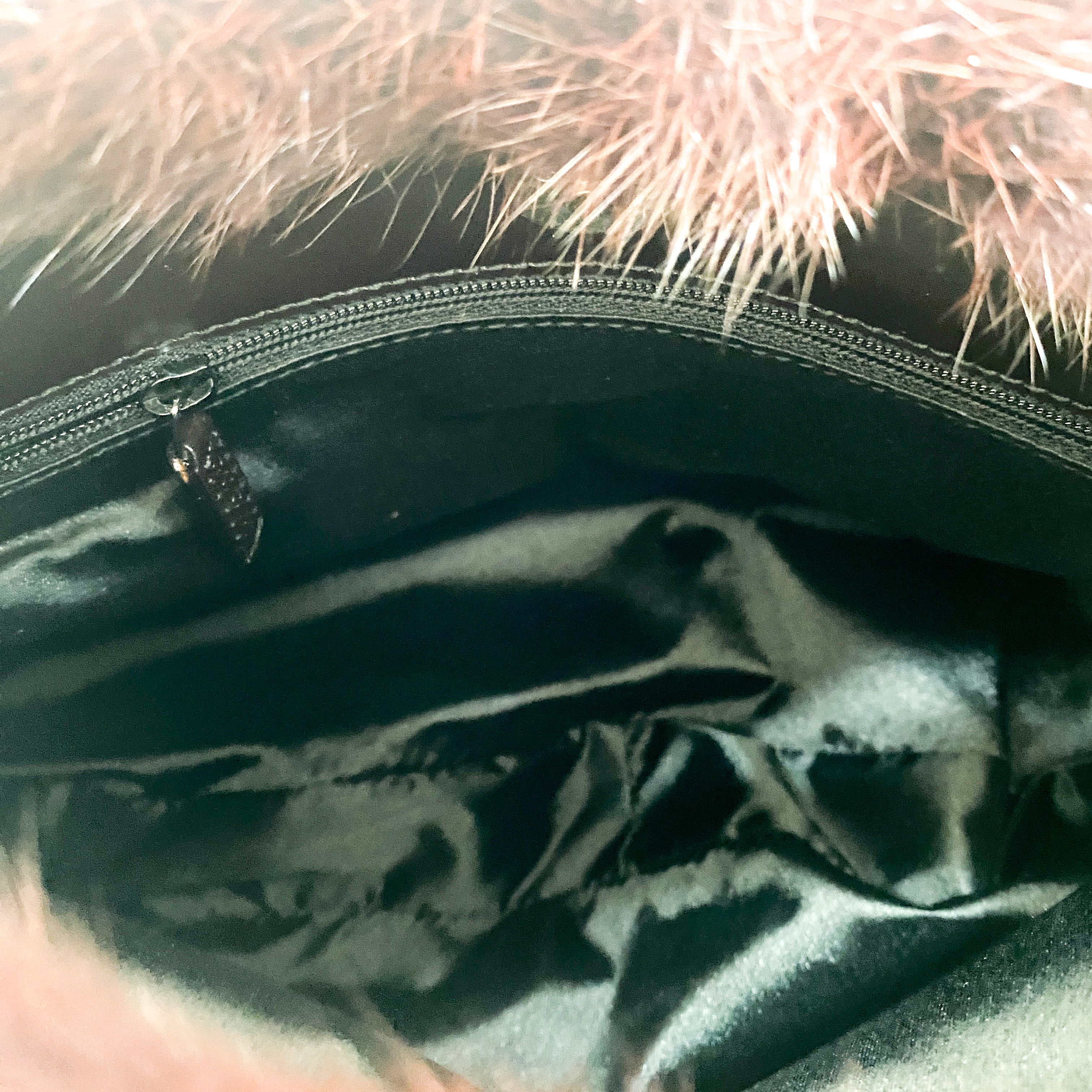 Red Mink Fur Shoulder Bag